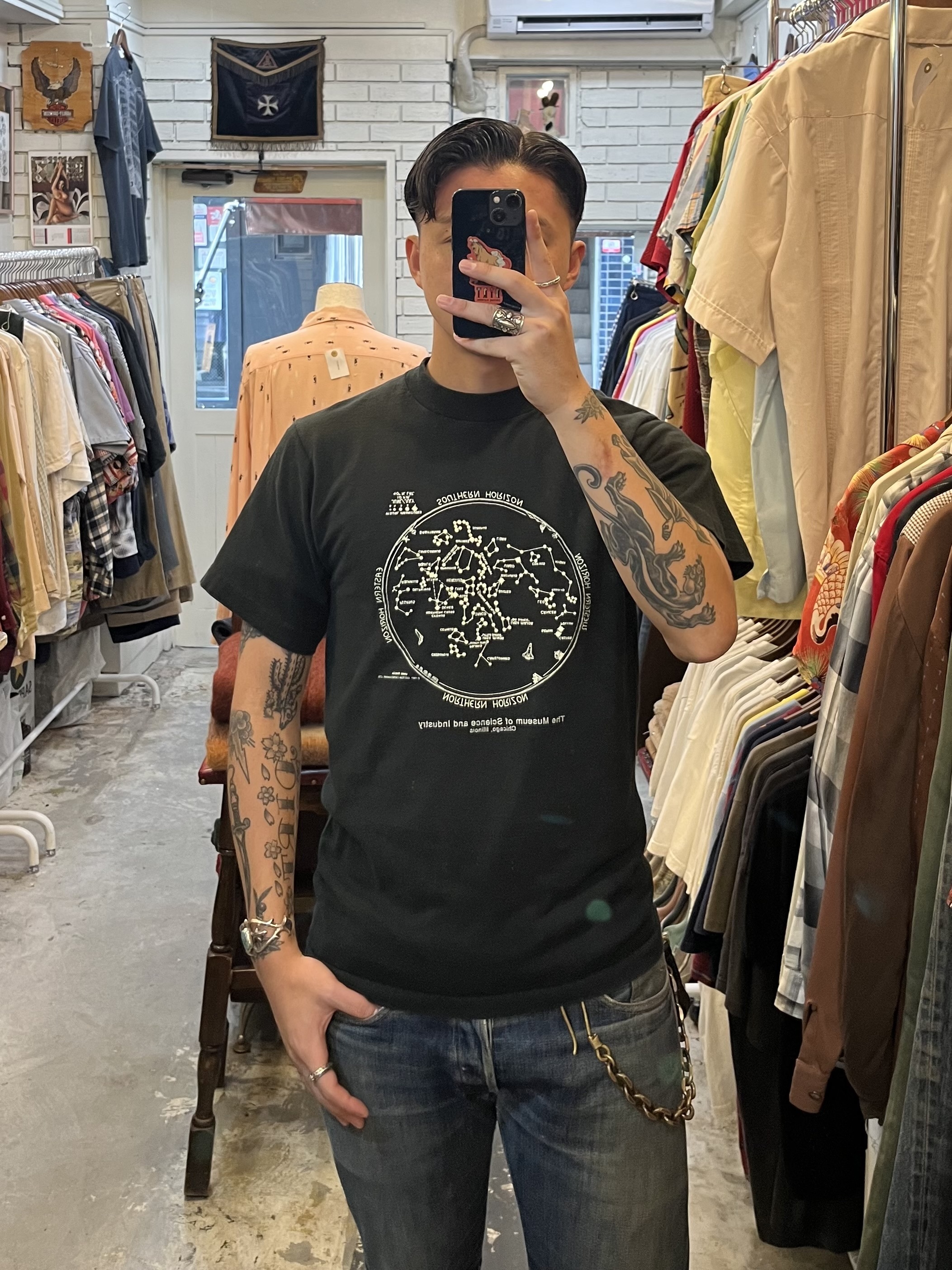 90’s フルーツタグ 星座Tシャツ Mサイズ ブラック の画像 2