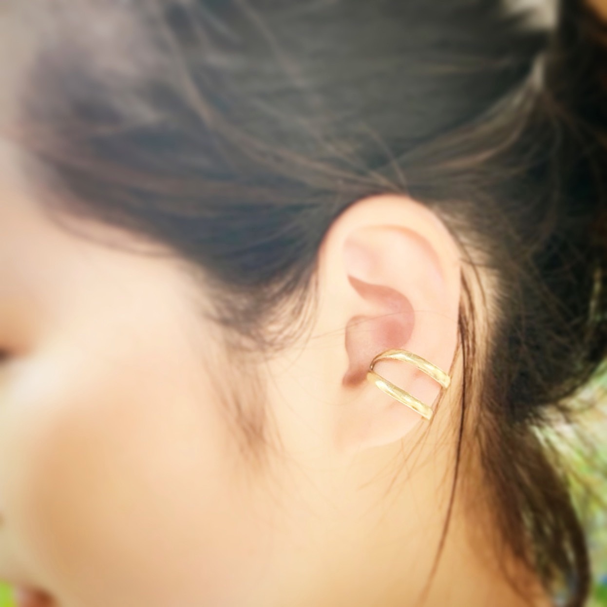 Ear Cuff 弾丸の空薬莢から作られた真鍮イヤーカフ ピアス穴が開いていなくても着けられるイヤリング Kow Leather Brass Online Store