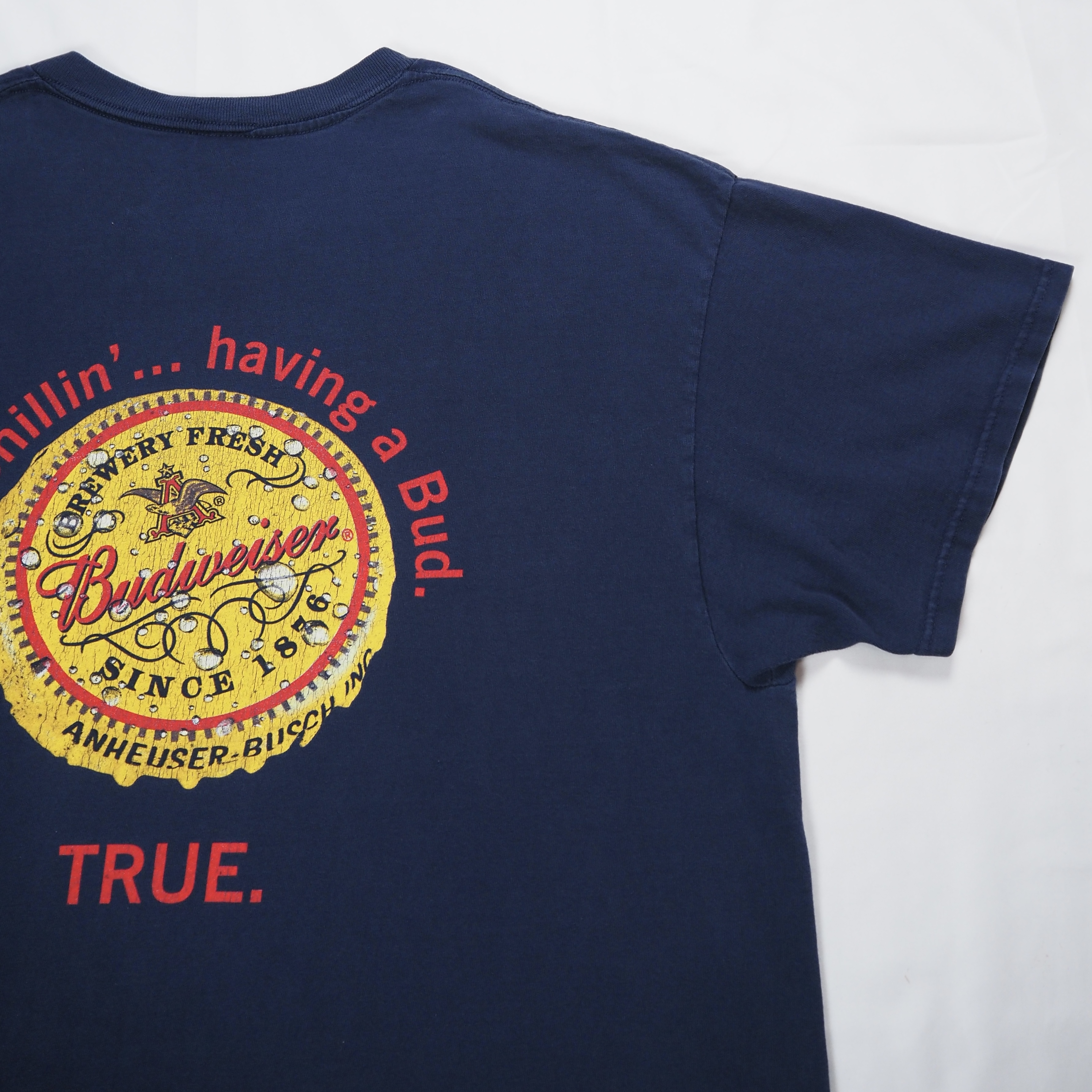 00’s バドワイザーTシャツ XL ネイビー の画像 4