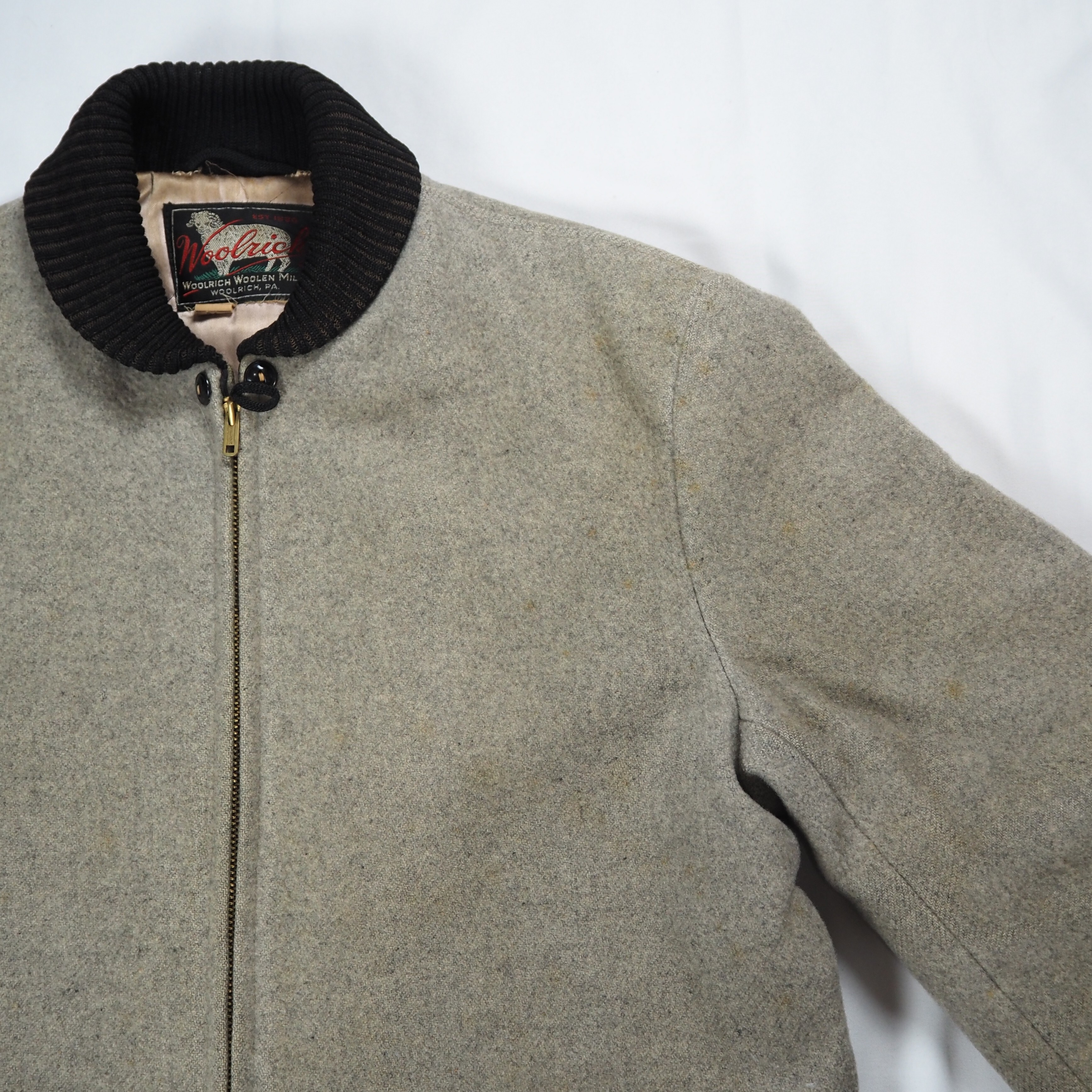 【9/23 20:00入荷】50's Woolrich ファラオジャケット グレー×ブラック の画像 4