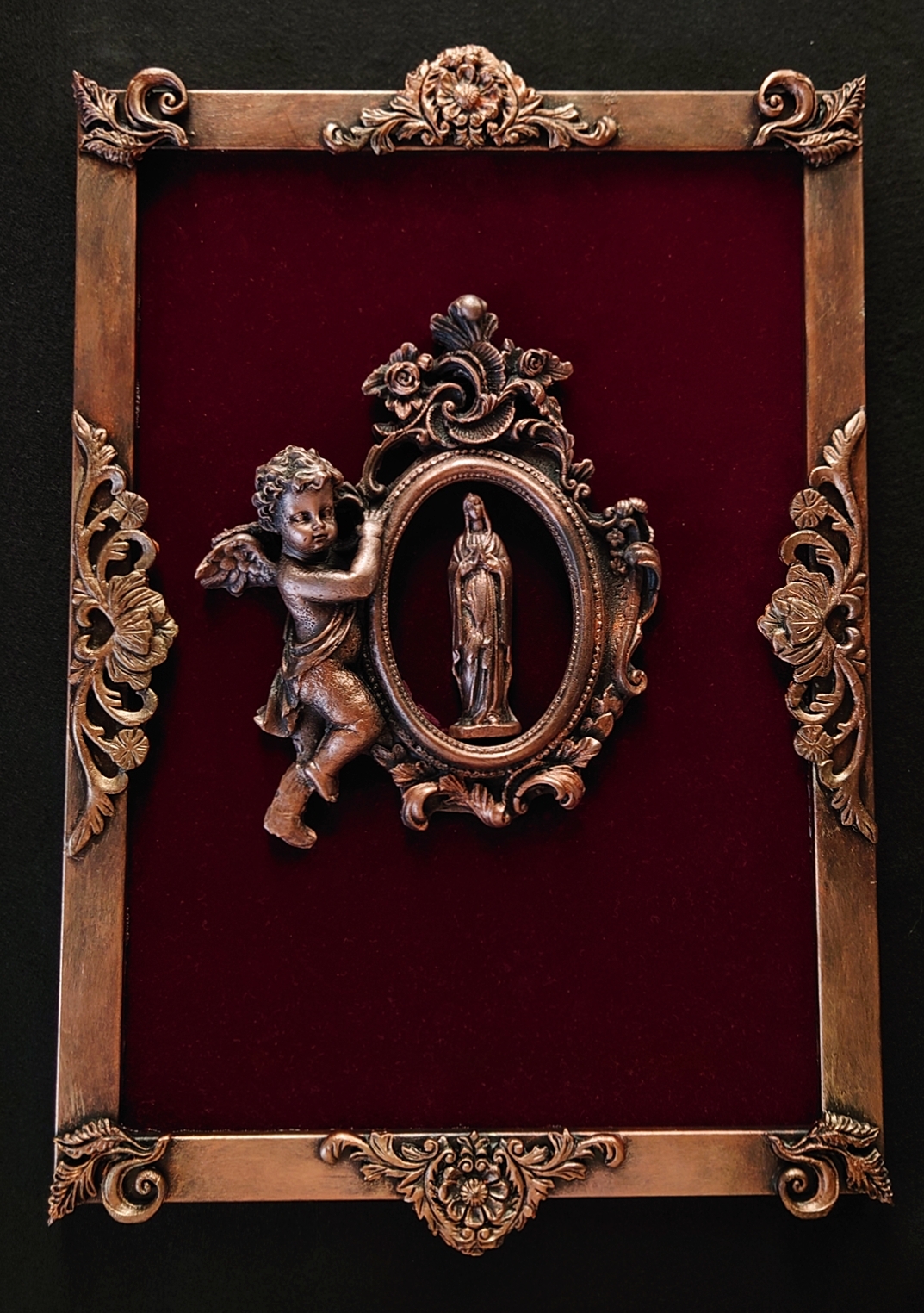 天使とマリア様のアンティーク壁掛け Enkeli Candle