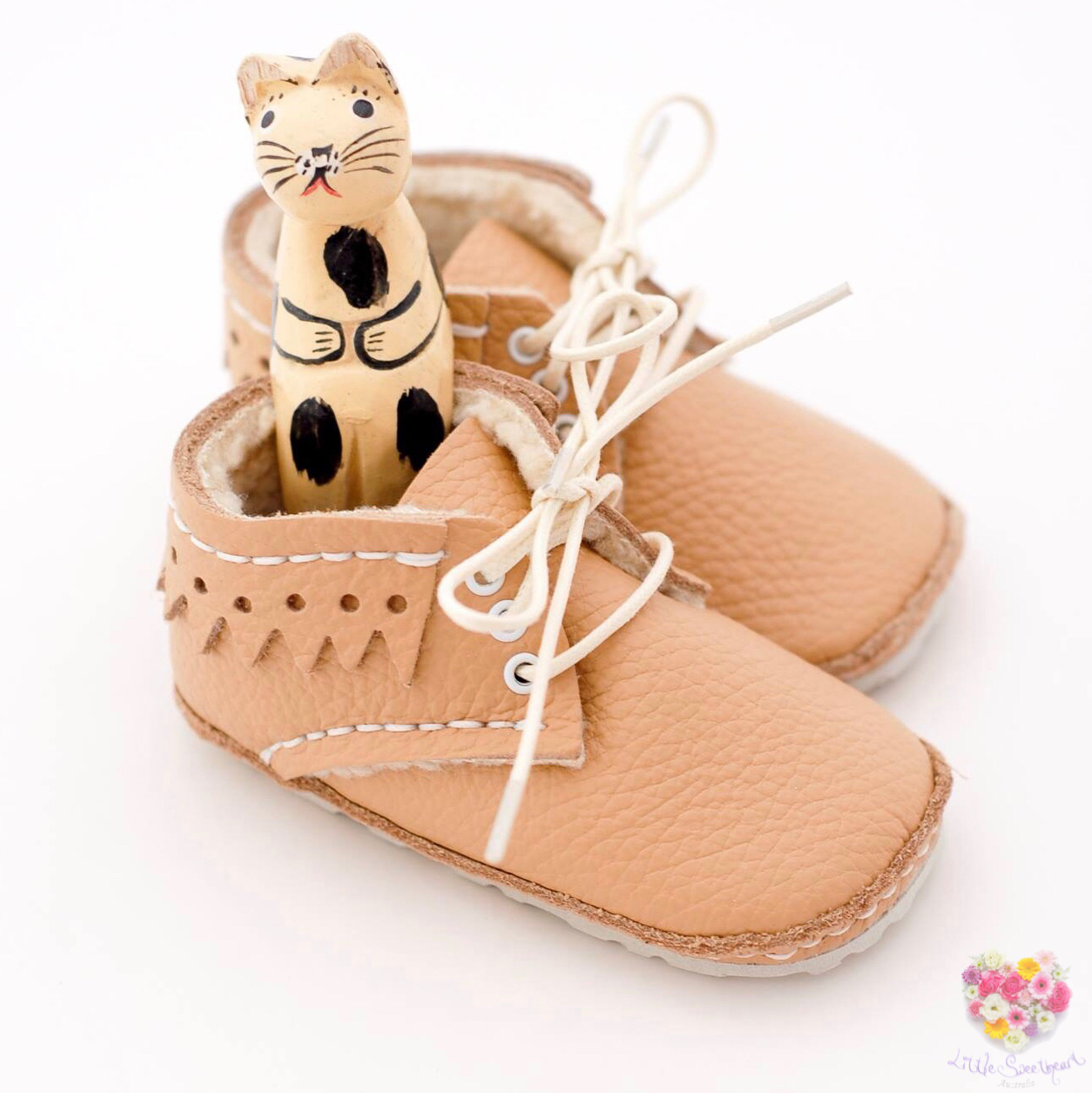 First Baby Shoes Model Nika ファーストシューズ手作りキット Champagne Champagne Little Sweetheart Australia