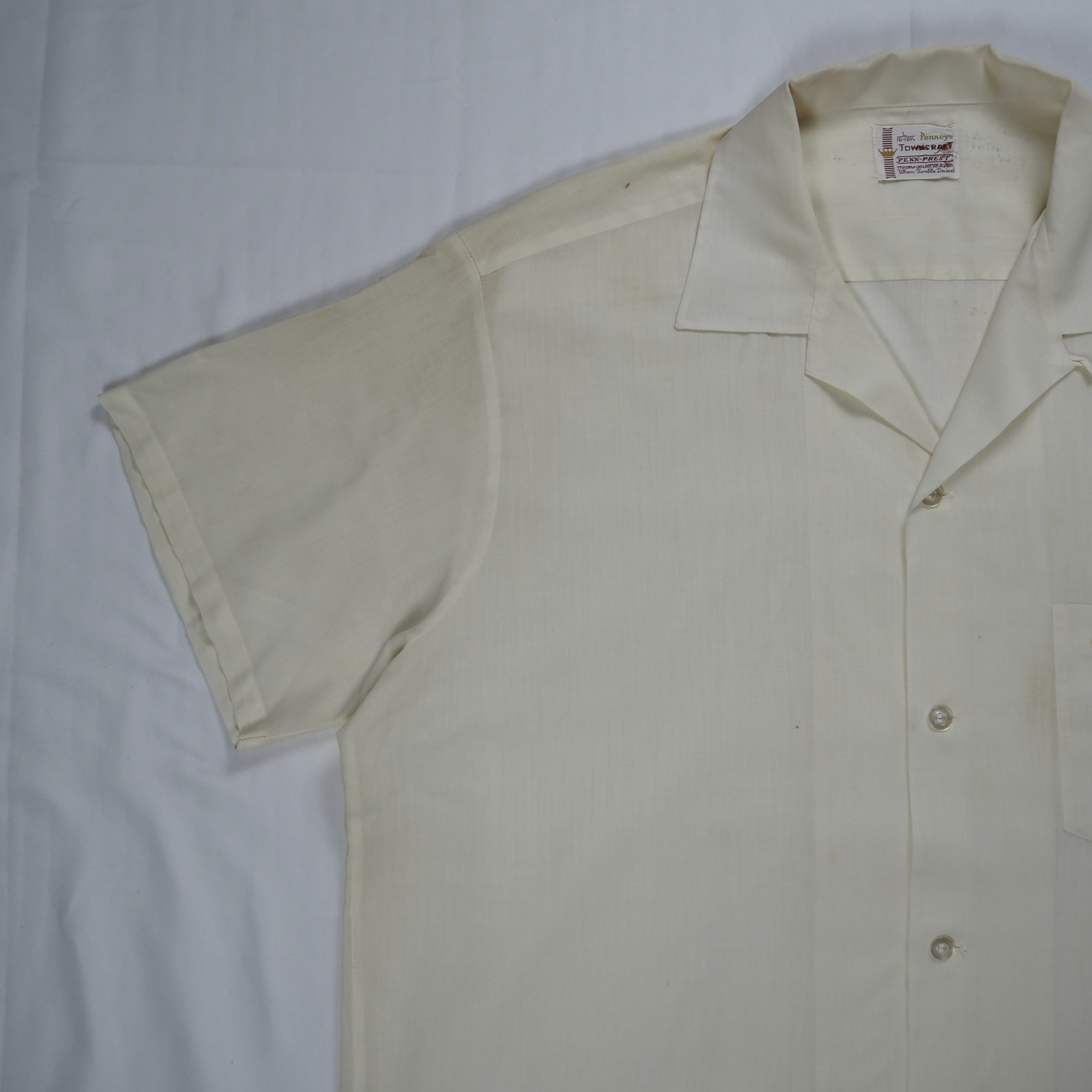 〜70’s Towncraft ポリコットンシャツ Lサイズ 開襟ボックス の画像 4