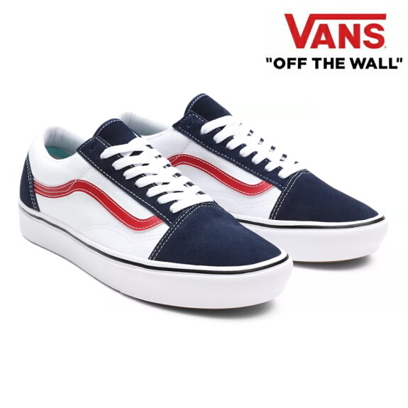 Vans バンズ ヴァンズ オールドスクール スニーカー メンズ Comfycush Old Skool Tri Tone Dress Blues White Bees High
