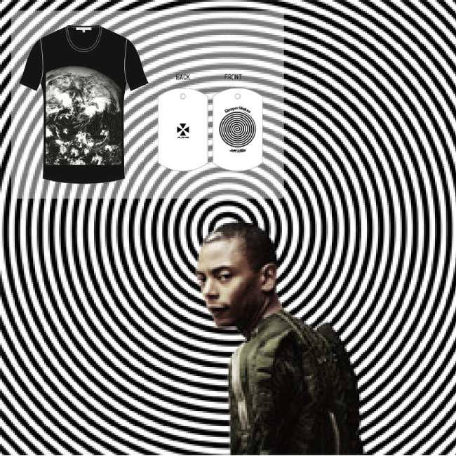 ジェフ・ミルズ - Sleeper Wakes Special T-shirt set(museum neu × Jeff Mills コラボT-shirt、オリジナルDog Tag付) - 画像1
