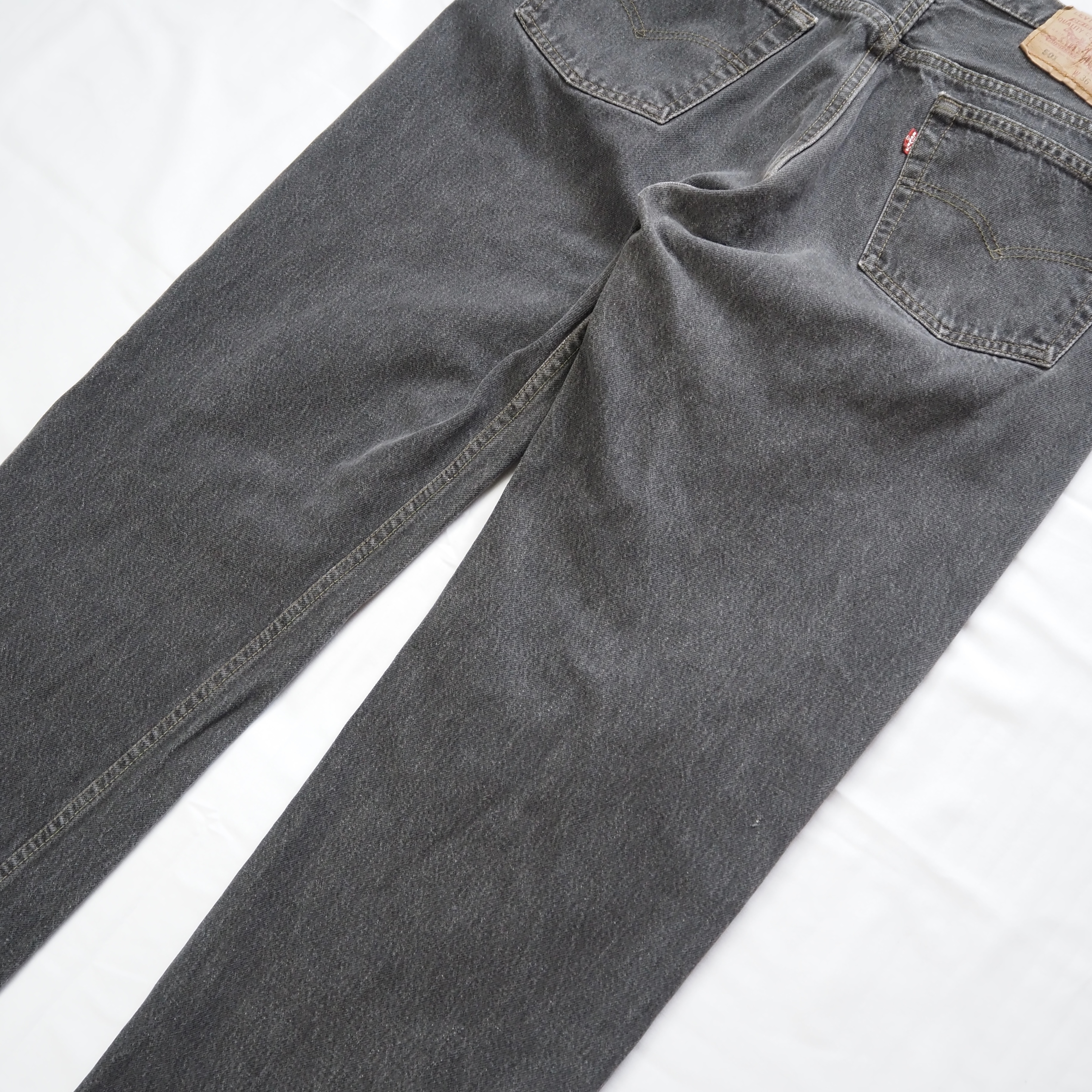 90’s Levi’s 501 先染めブラックデニム 36×30 の画像 18