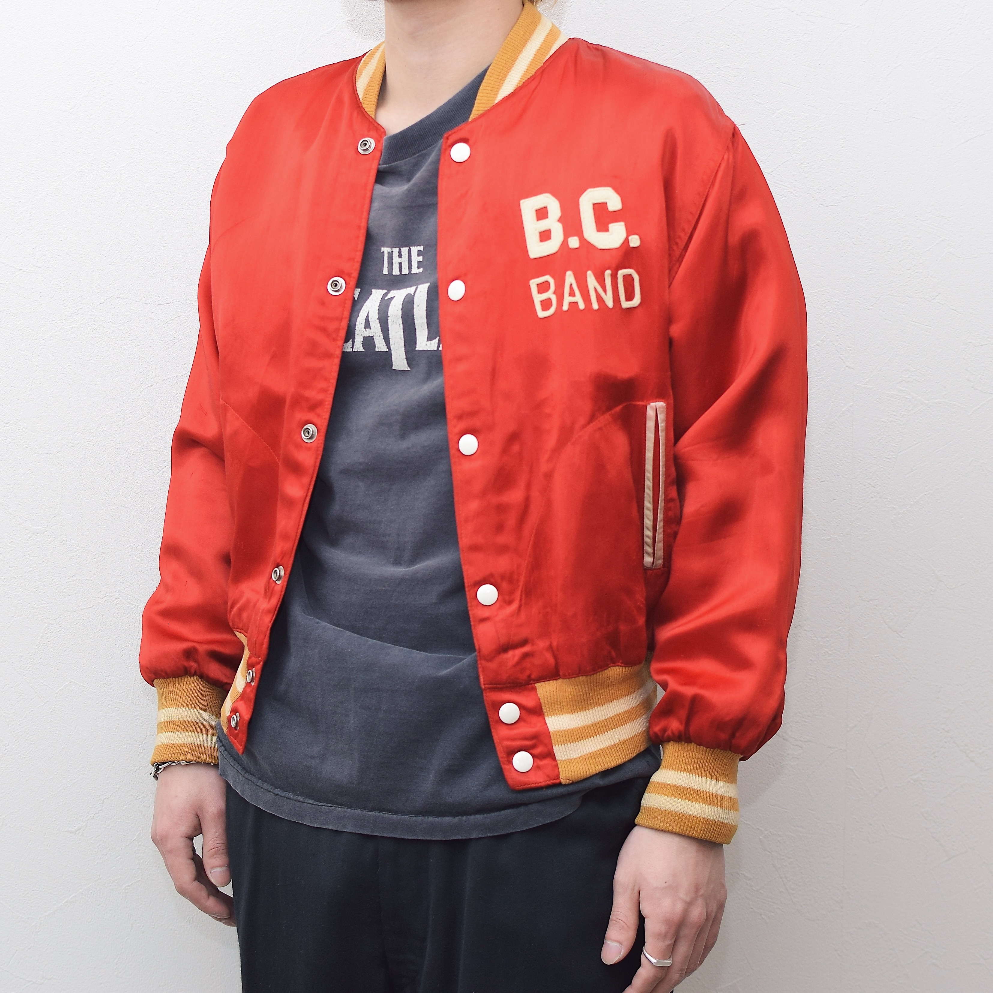 Vintage 40〜50's "B.C.BAND" Satin Jacket の画像 3
