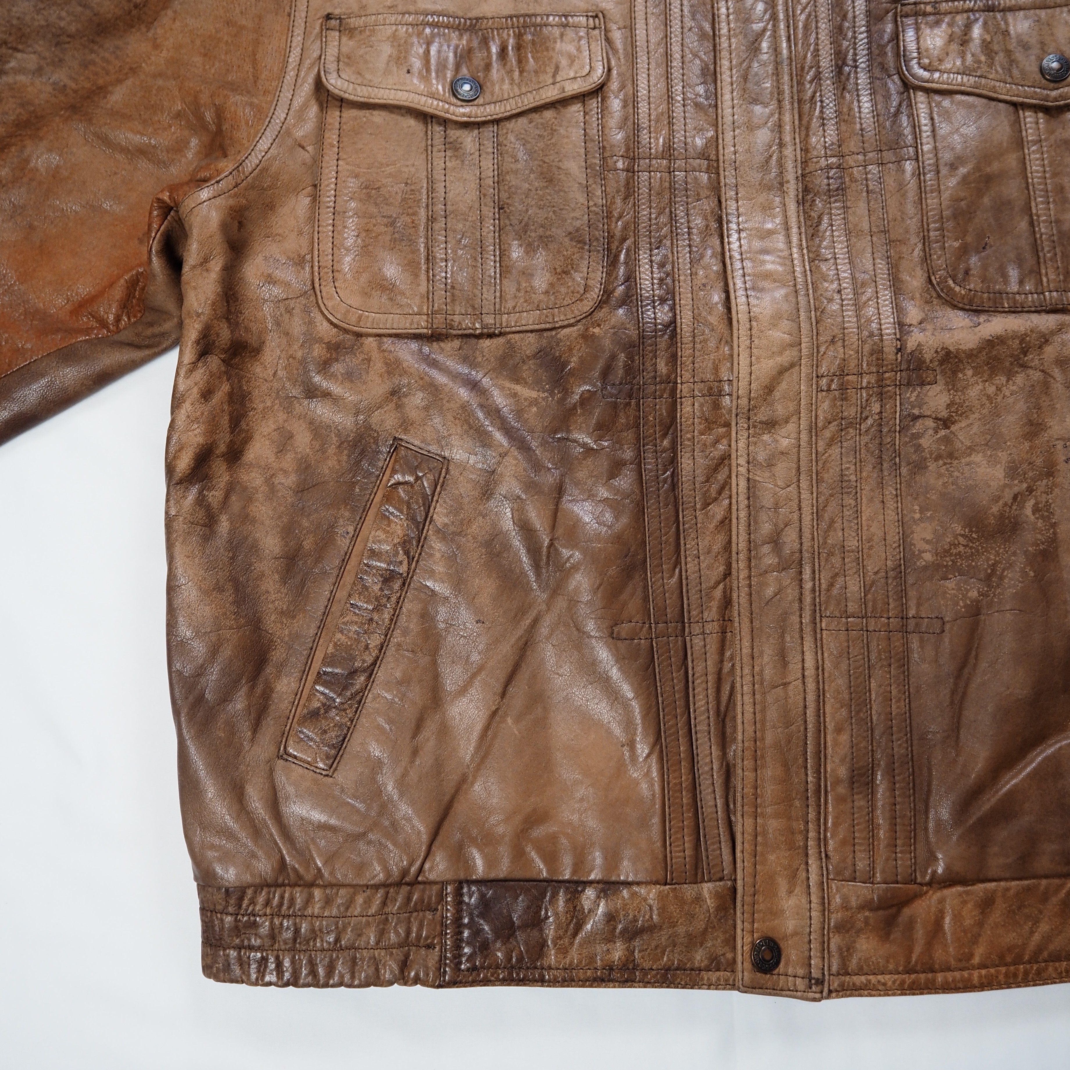 【9/23 20:00入荷】90's Levi's レザージャケット Mサイズ の画像 6
