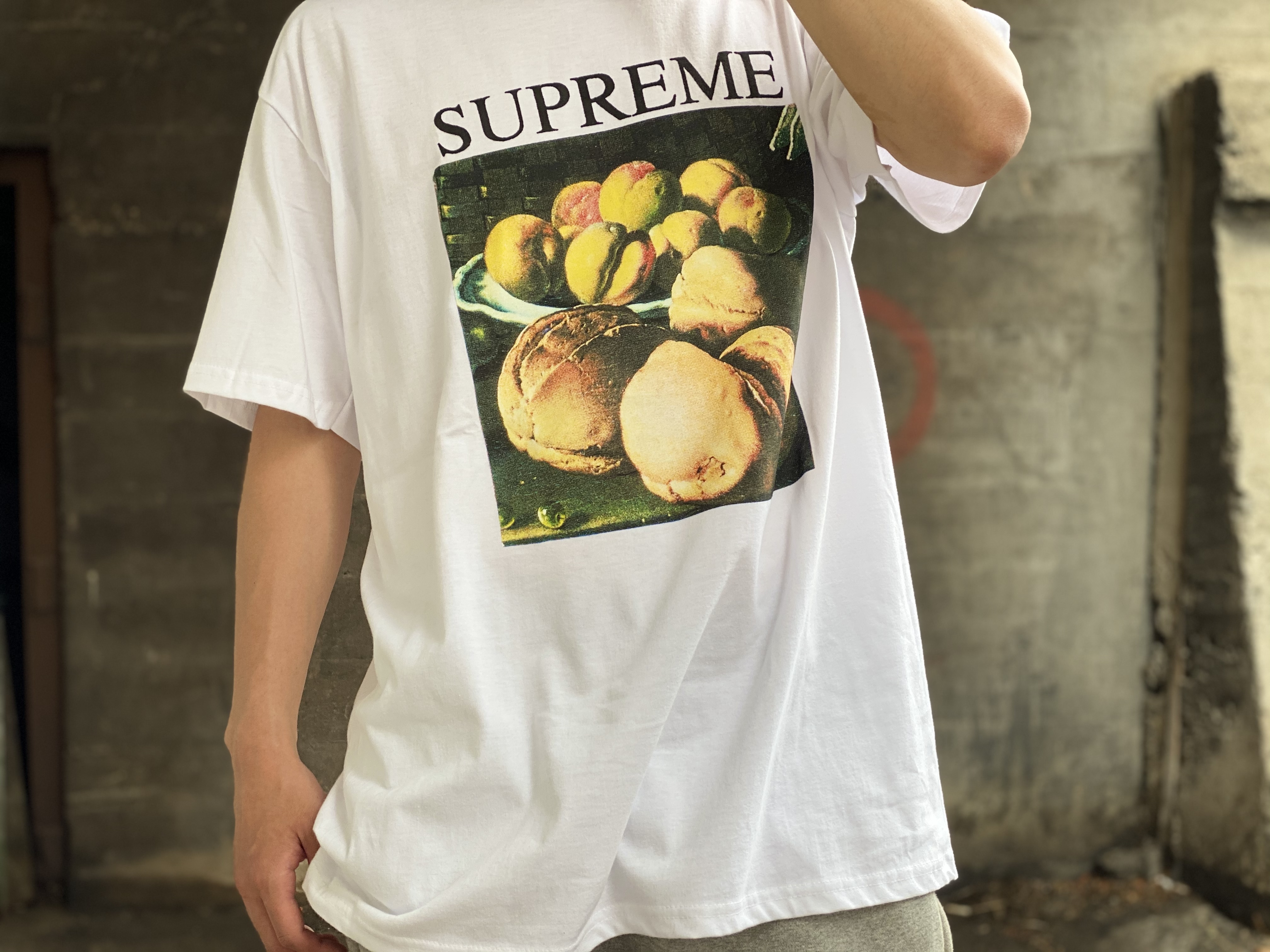 supreme still life tee white