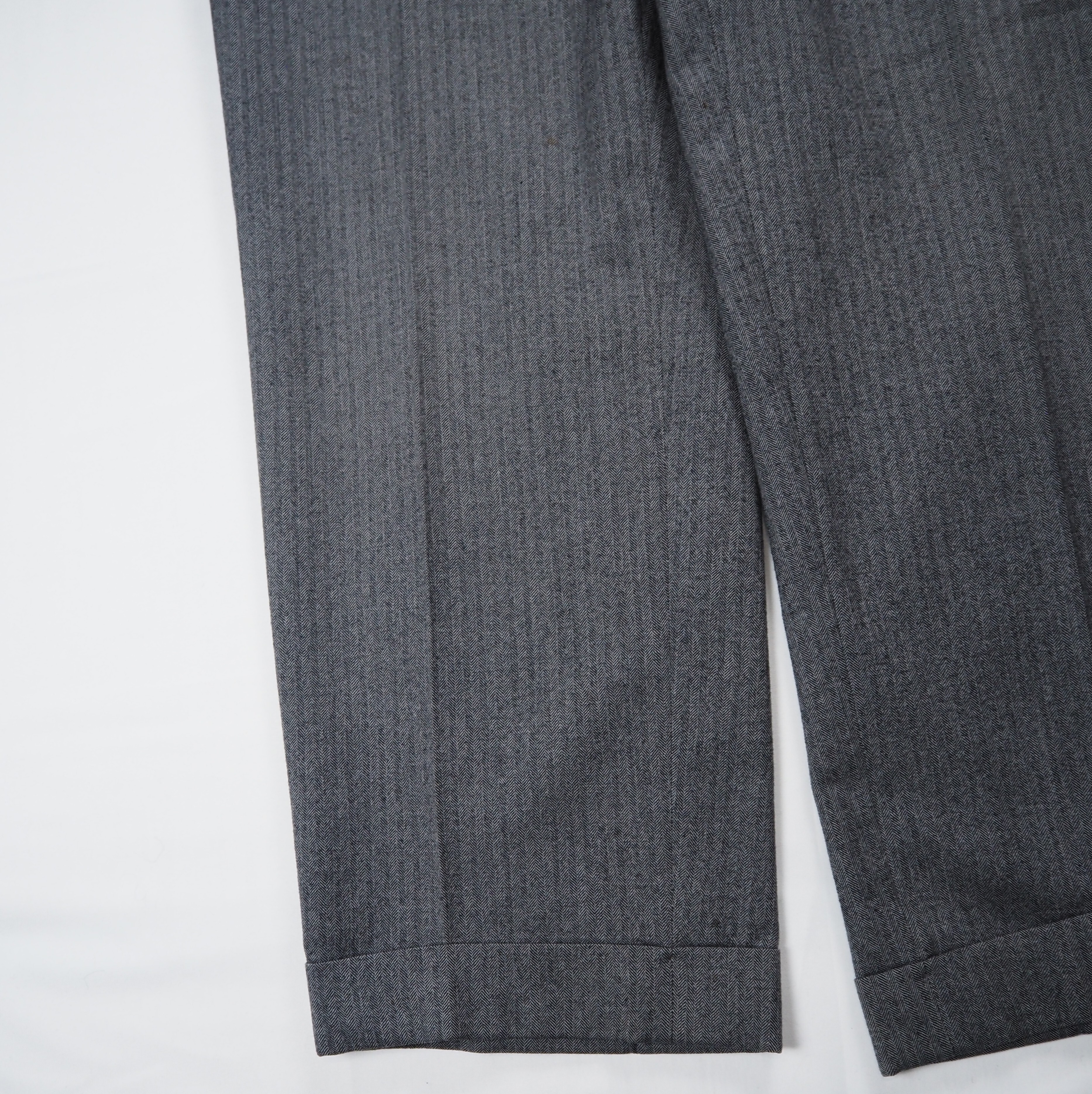 【9/23 20:00入荷】50's ウールスラックス グレー タロンジップ ノータック の画像 6