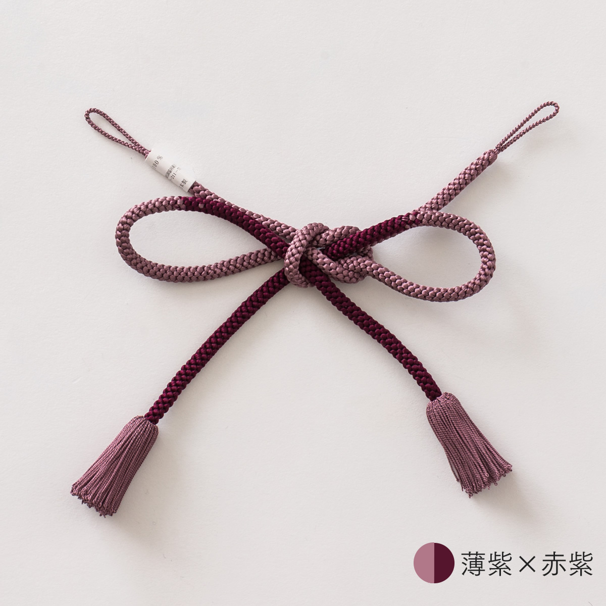 羽織紐 江戸組暈し 薄紫 赤紫 Okano博多きもの制作所