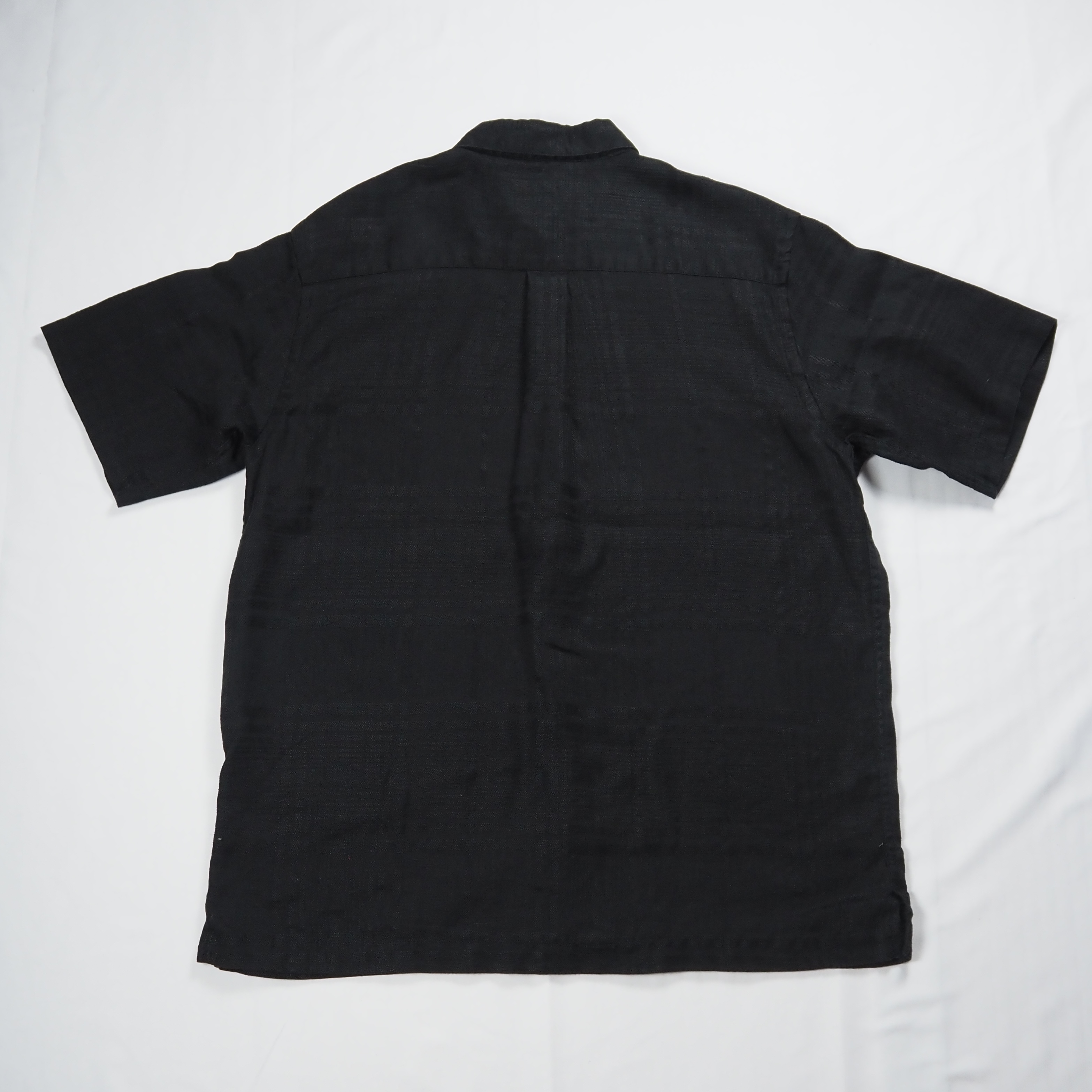 90’s Perry Ellis リネンシャツ ブラック Mサイズ の画像 11