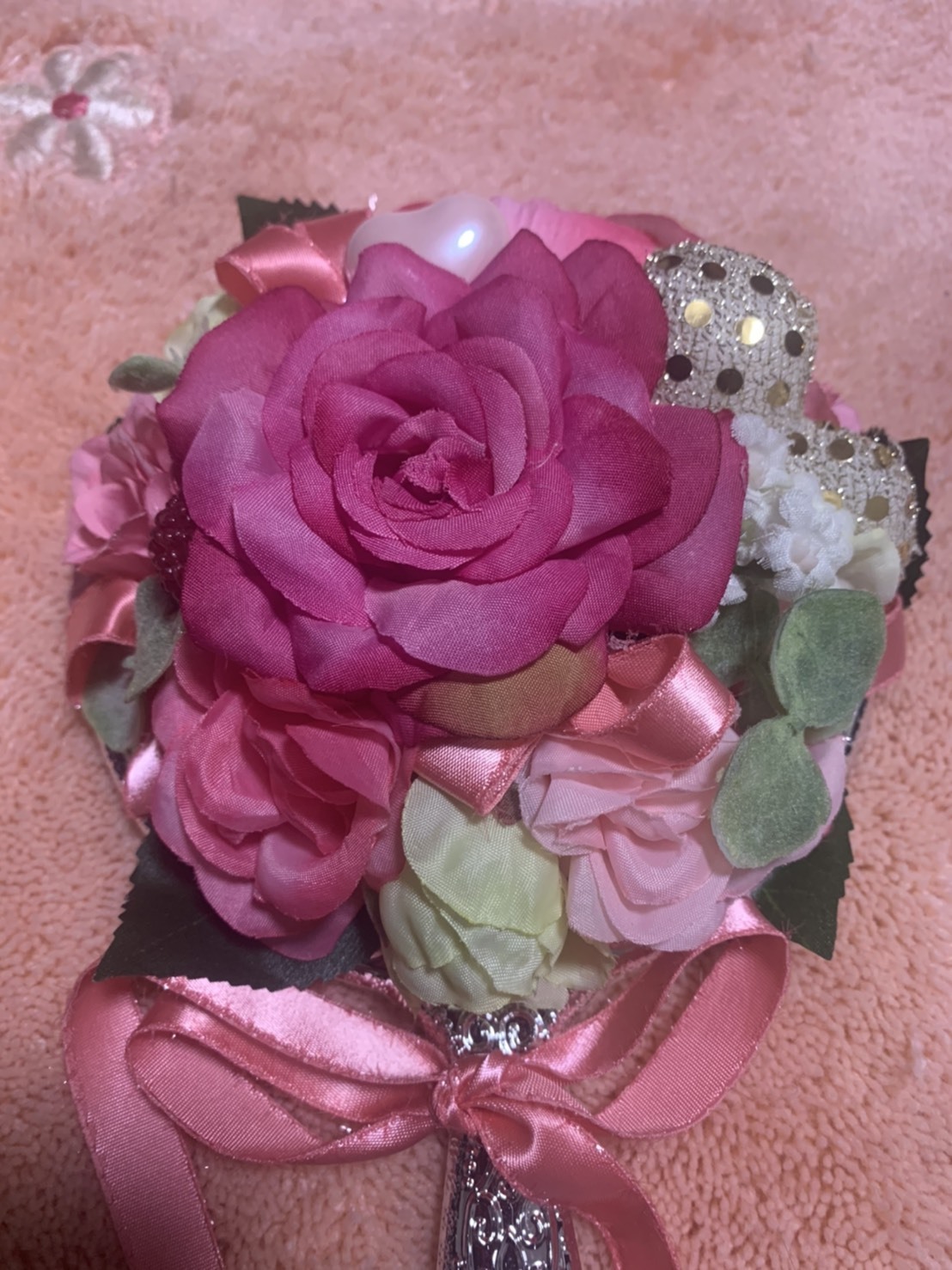 姫系雑貨 ハンドメイド 1点物 ウエディン用品 可愛い鏡用 通販商 コロナ応援の為安売り 姫雑貨のラブカワ