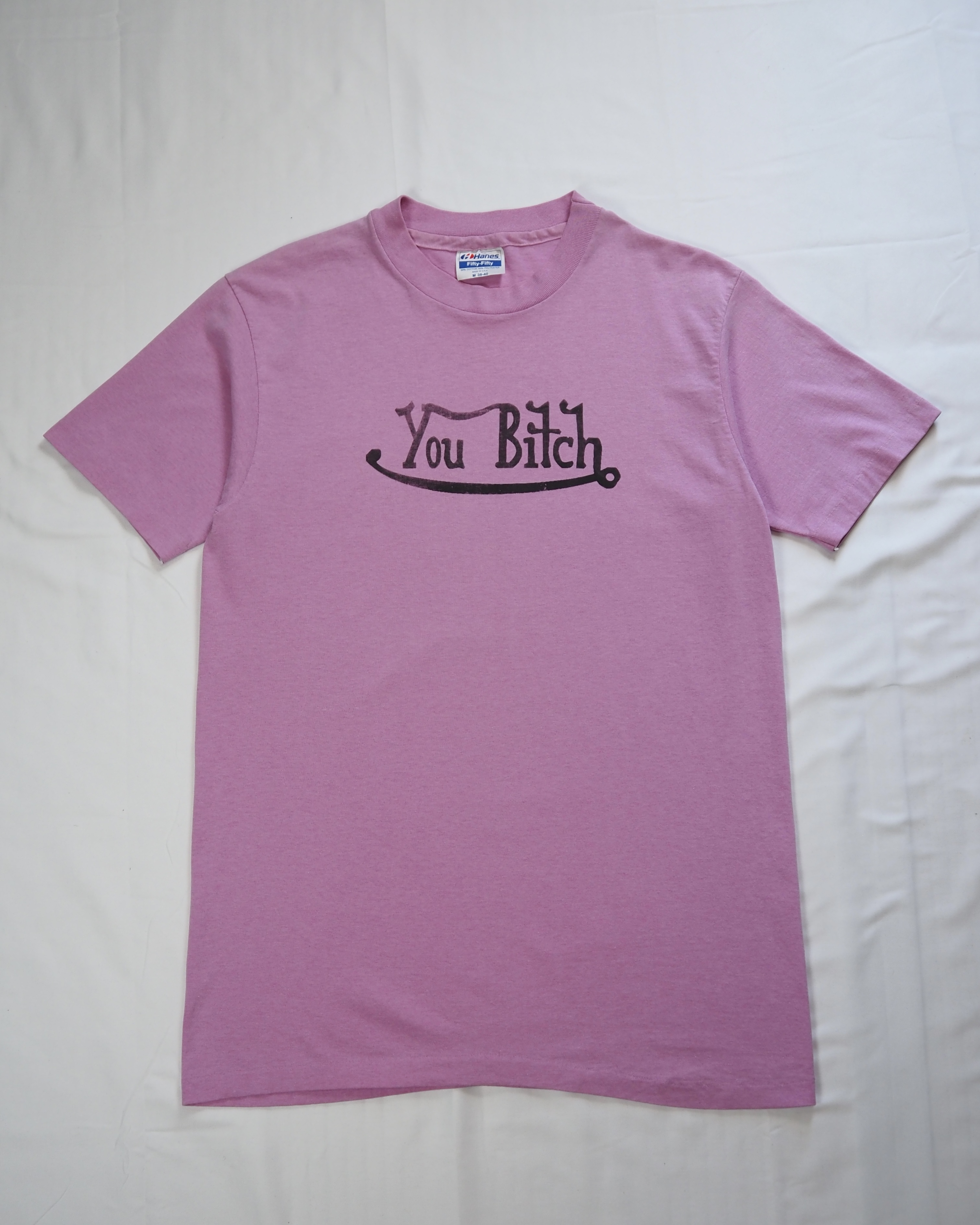 80’s Hanes “You Bitch” Tシャツ Mサイズ パープル
