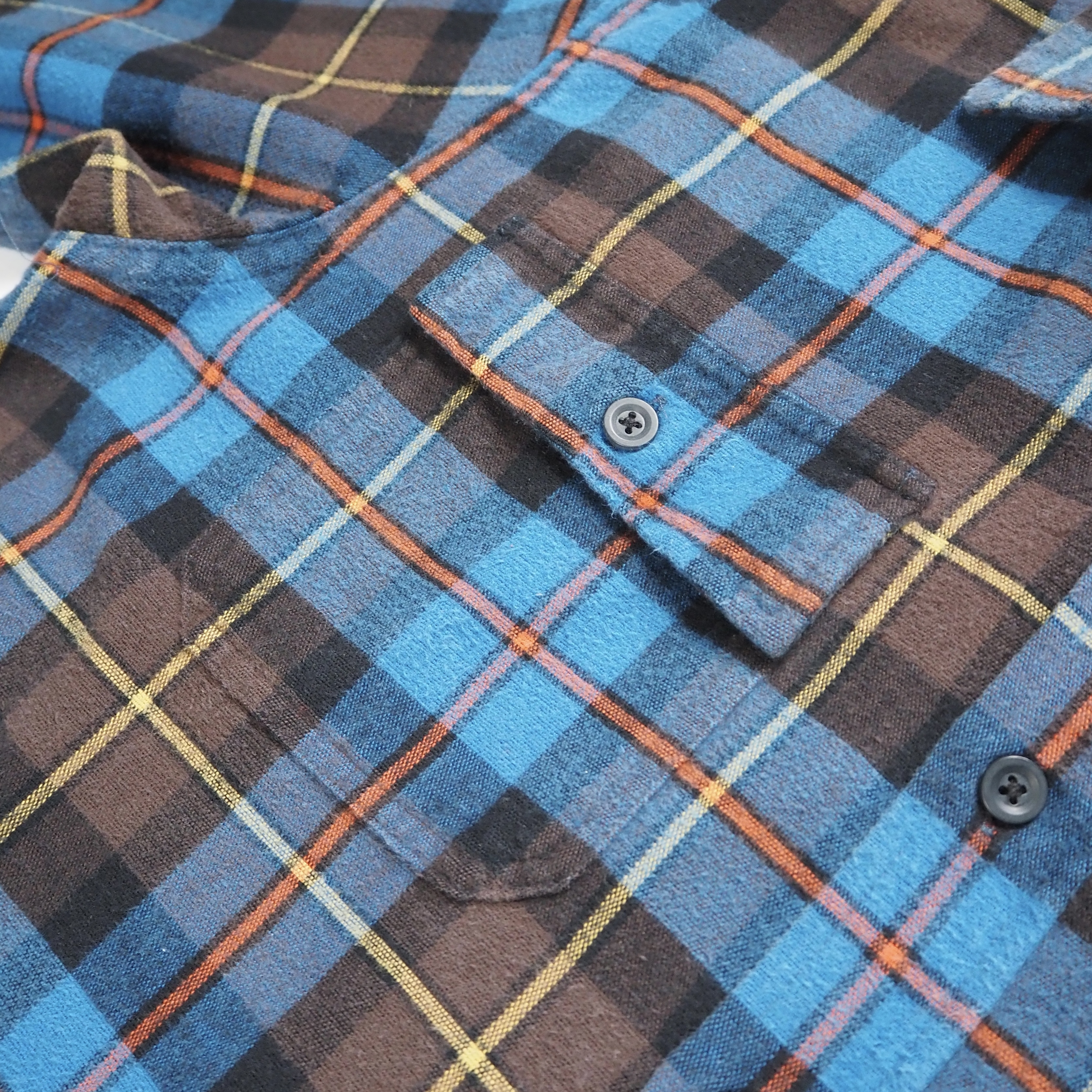 L.L. Bean ヘヴィフランネルシャツ ブルー Lサイズ の画像 10