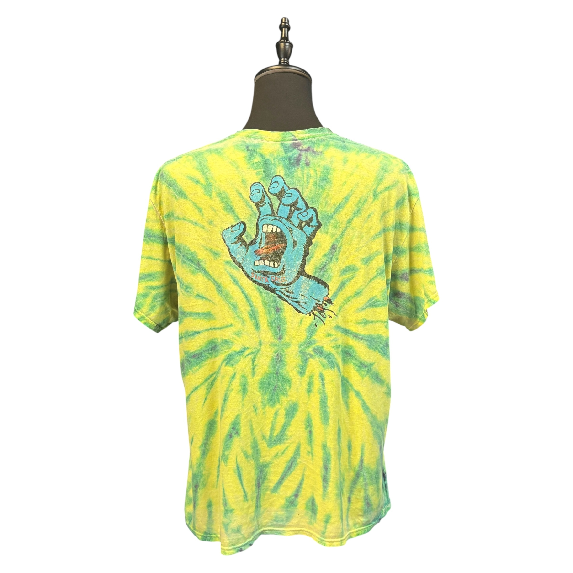 【SANTA CRUZ】サンタクルーズ NHSタグ Tシャツ 緑黄色タイダイ XL