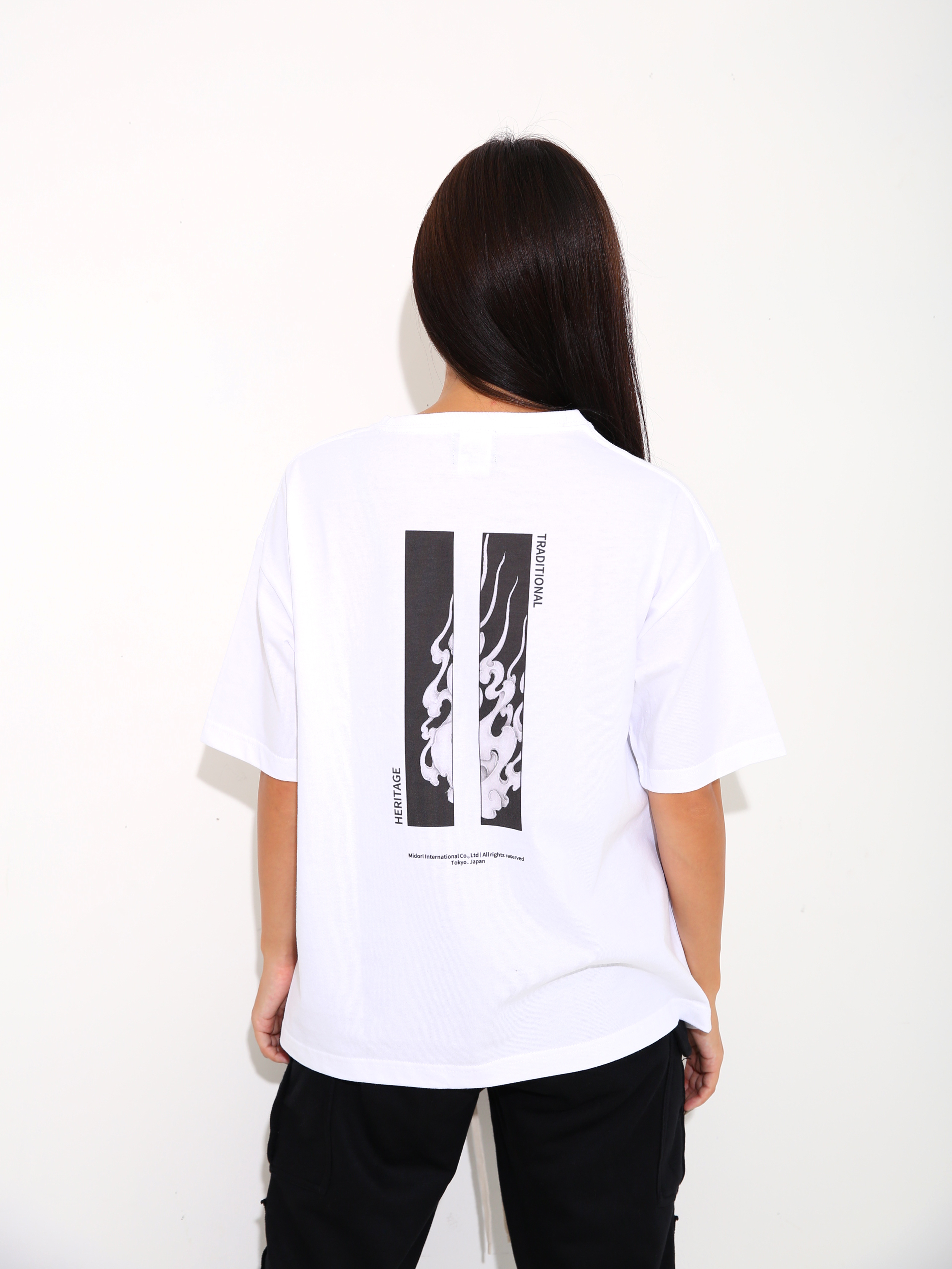 Onibi Big Tee White 鬼火 ビッグシルエット Tシャツ ホワイト M O A By Midori Obi Arts