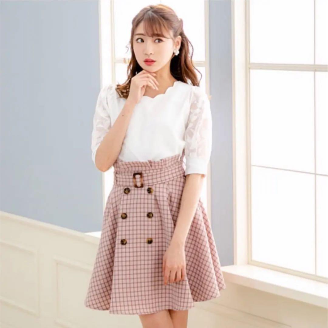 夢展望 スカラップ 襟 オーガンジー 5分袖 ブラウス かわいい ガーリー フェミニン ス Popsite3 レディース メンズ かわいい 可愛い かっこいい 運動 ダイエット アパレル 服 アクセサリーなど