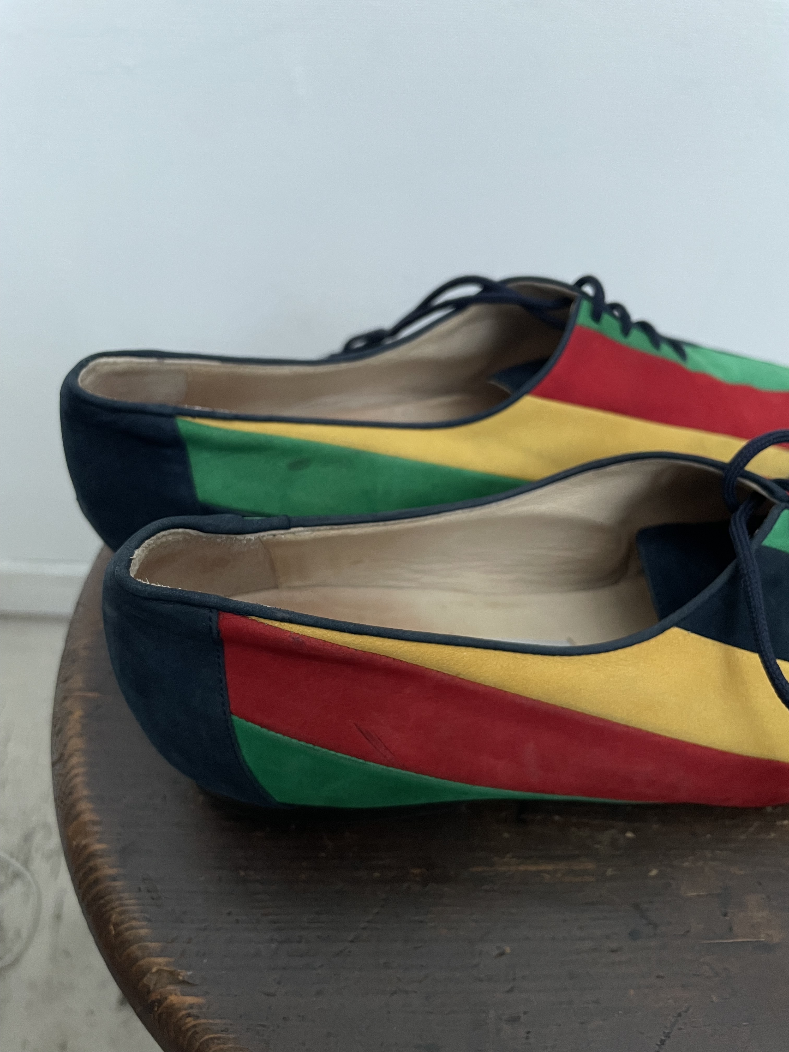 Vintage multicolored suede shoes の画像 7