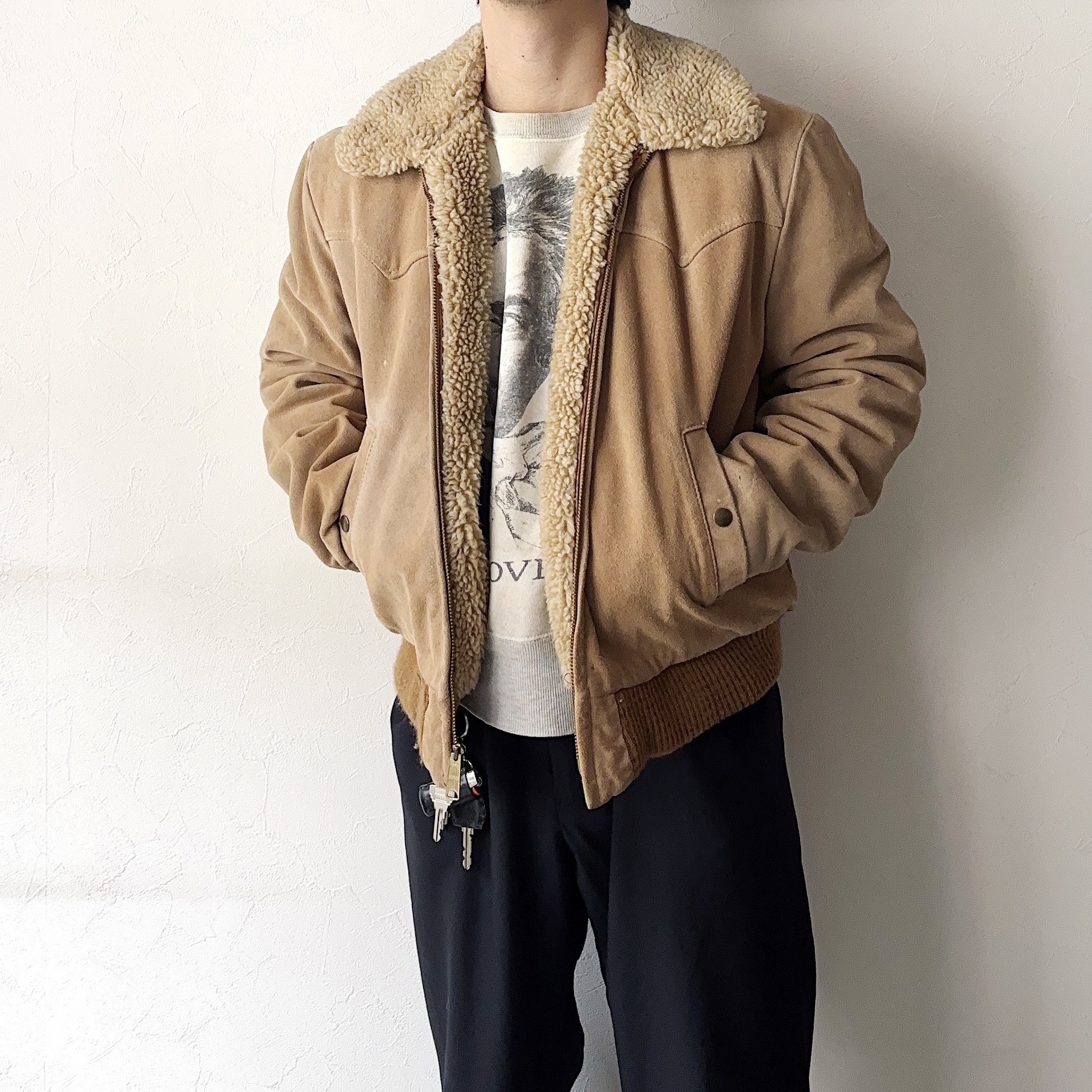 Vintage 70's【Cooper】Suede Flight Jacket の画像 3