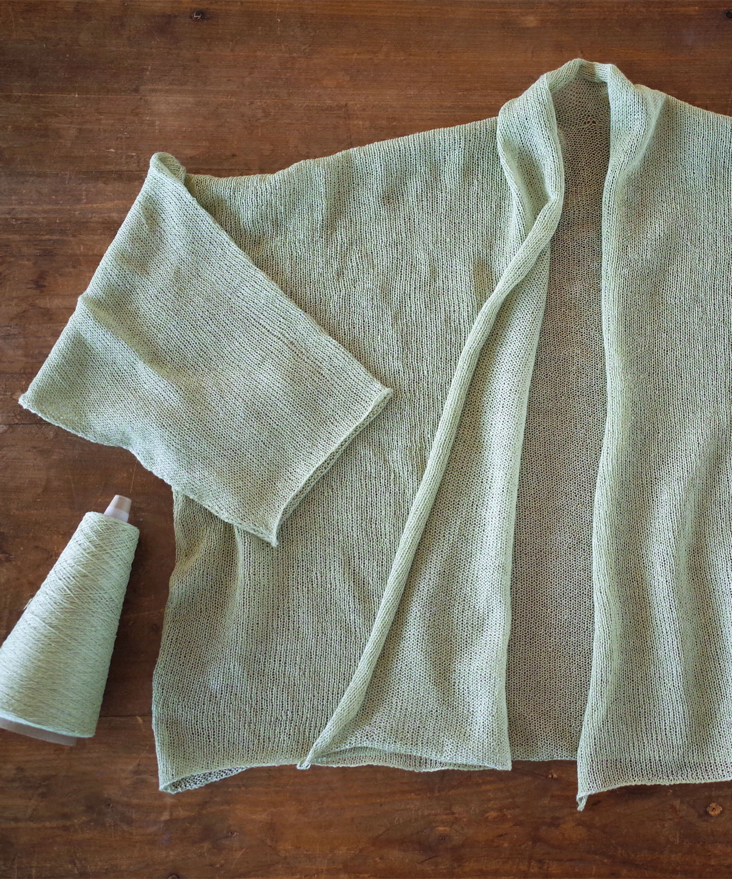 編み物キット 編み機で作るシルクリネンカーディガン 糸 No 17 And Wool