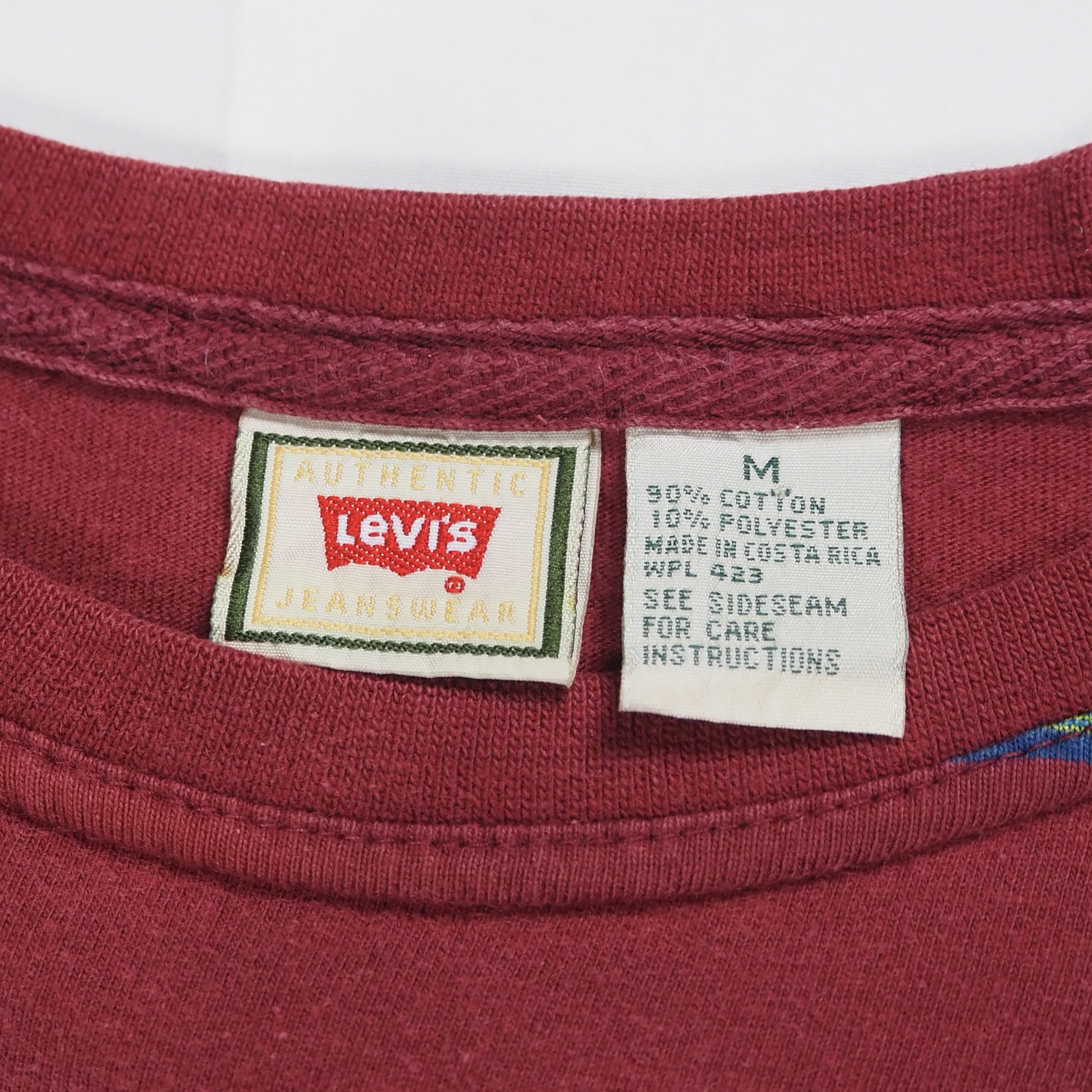 Levi’s ボーダーTシャツ ワインレッド の画像 8