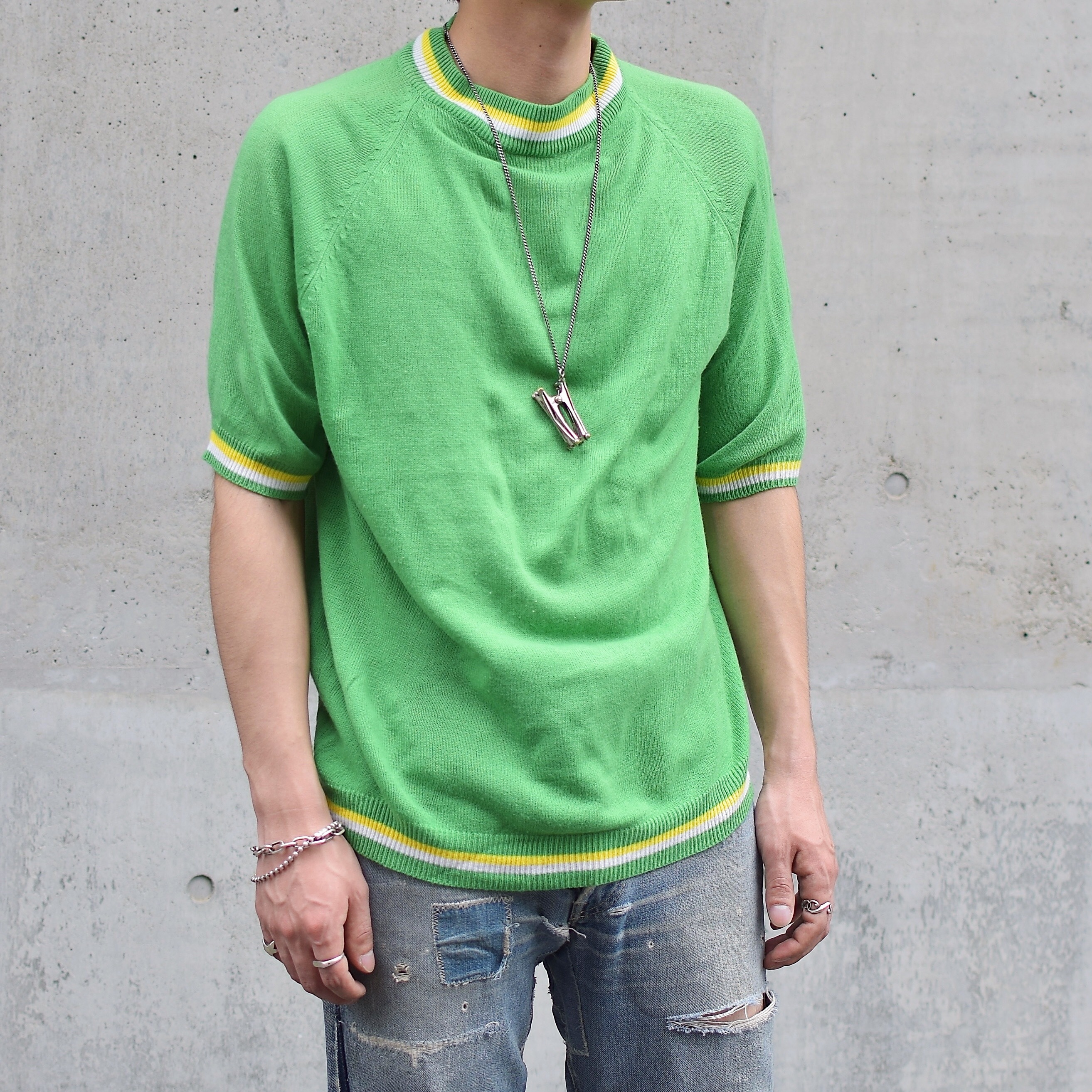 Vintage 60〜70's【Sir Melville】Short Sleeve Knit Shirt の画像 3