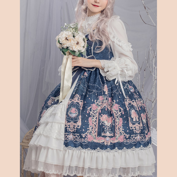 プリンセスドレス ブルー ロココ調ドレス Ro 007 Re Tro