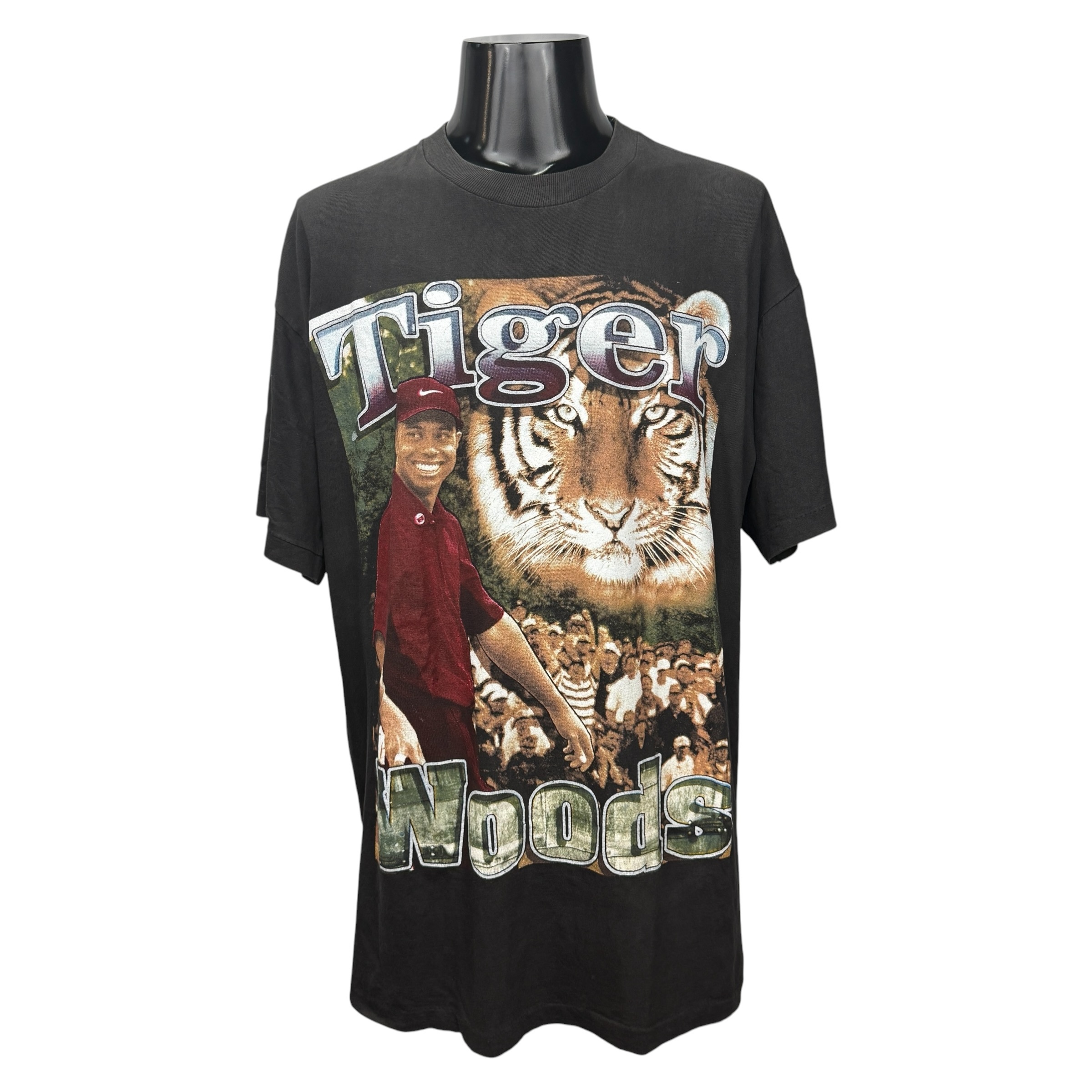 【TIGER WOODS】タイガー・ウッズ “MASTERS CHAMPION” 90’s Vintage Rap Tシャツ