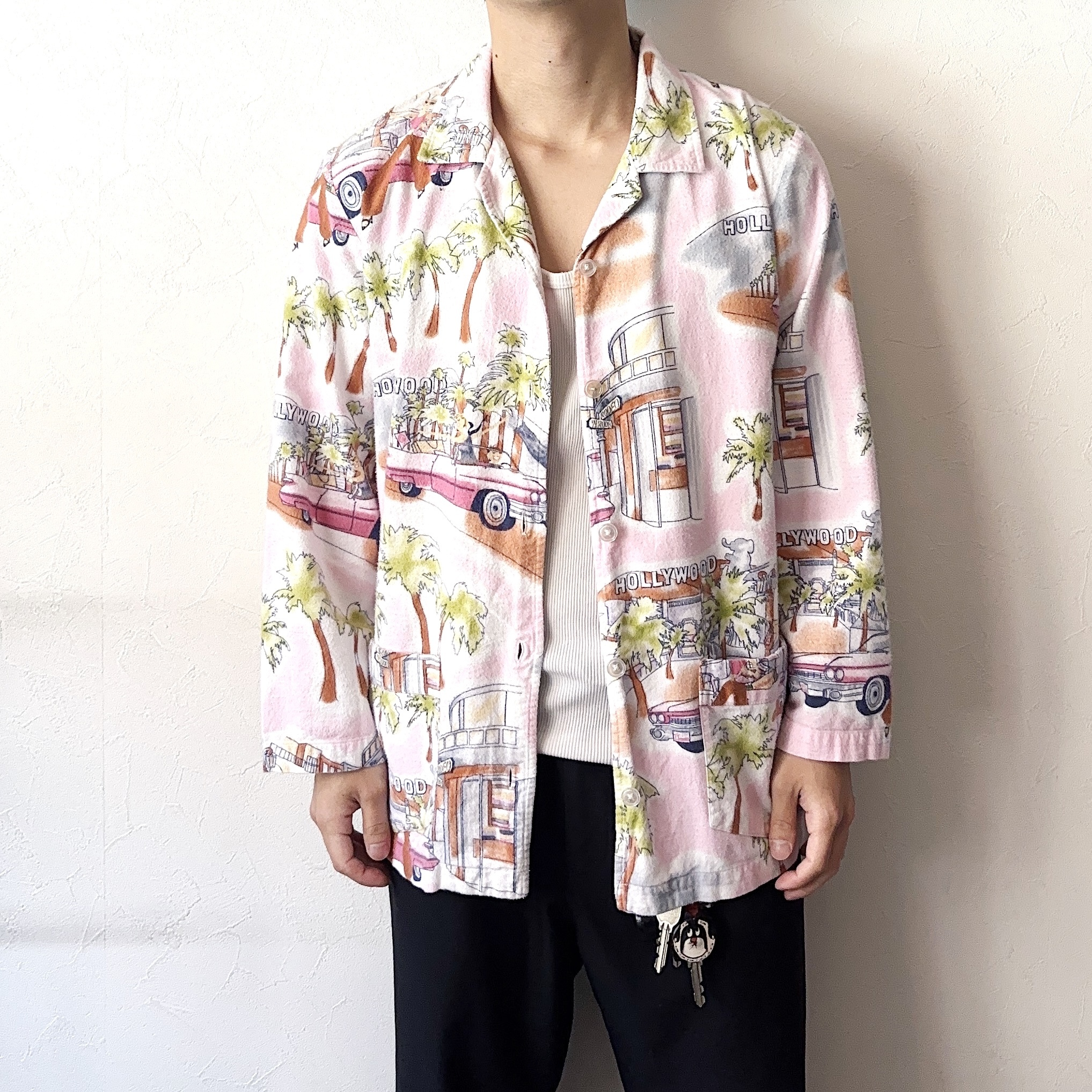 Y2K【Just Jammies】"HOLLYWOOD" Pajama Shirt の画像 3