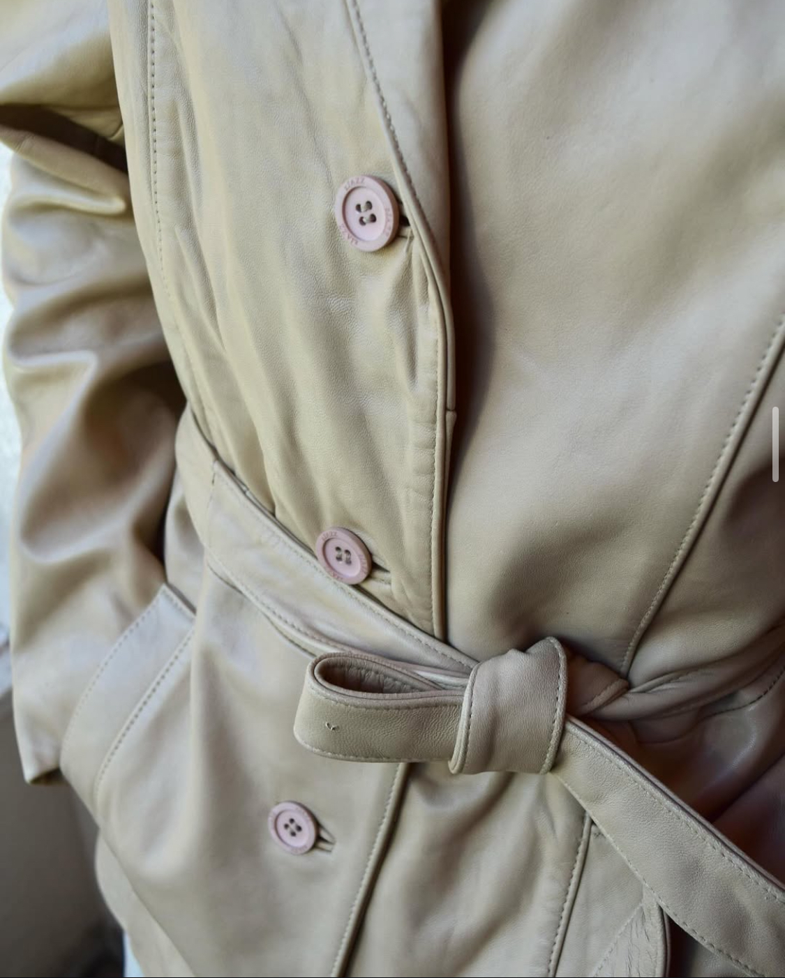belted leather jacket の画像 2