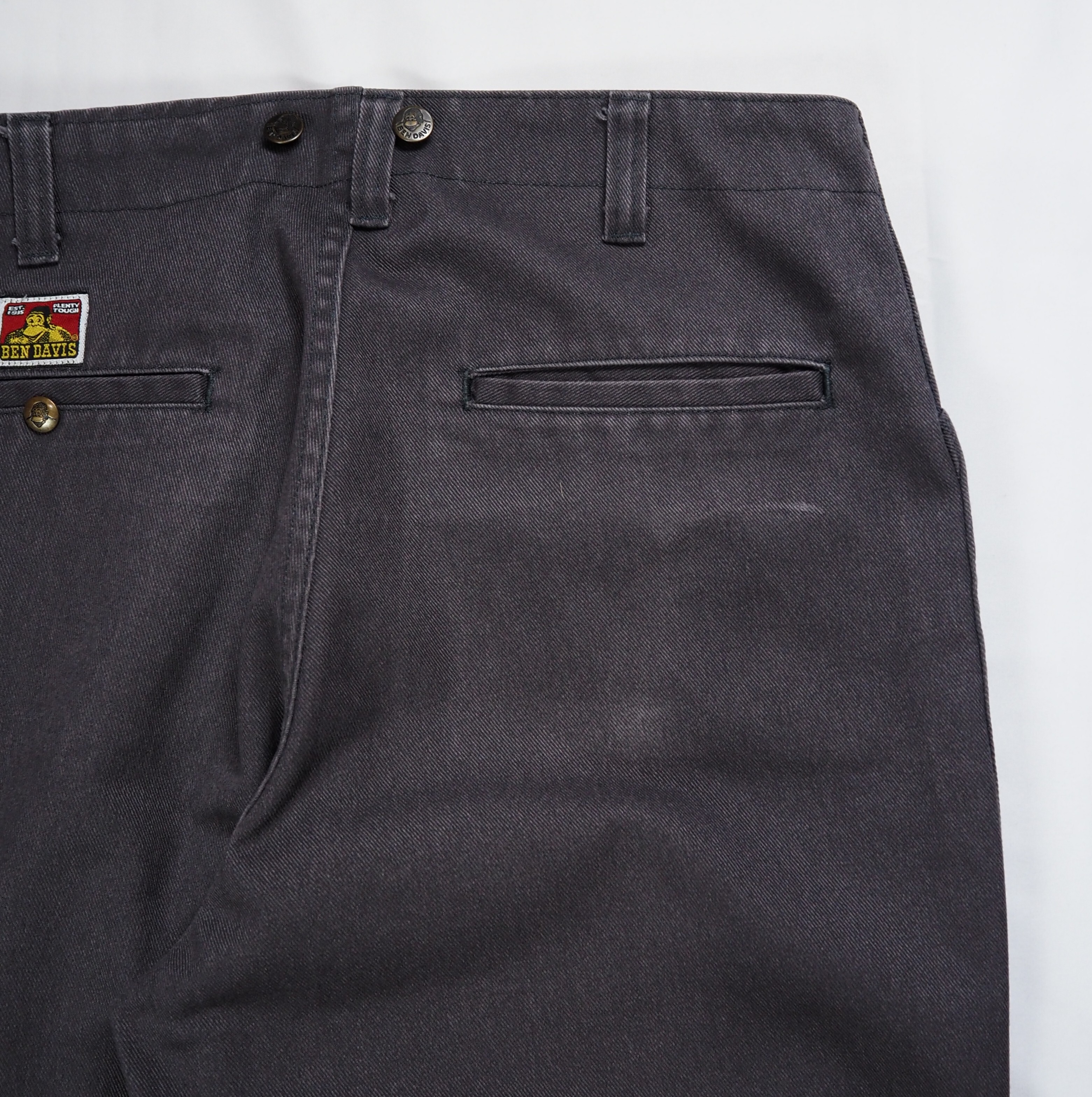 【9/23 20:00入荷】90's〜 Ben Davis ワークパンツ フリスコ チャコールグレー 34×30 の画像 15