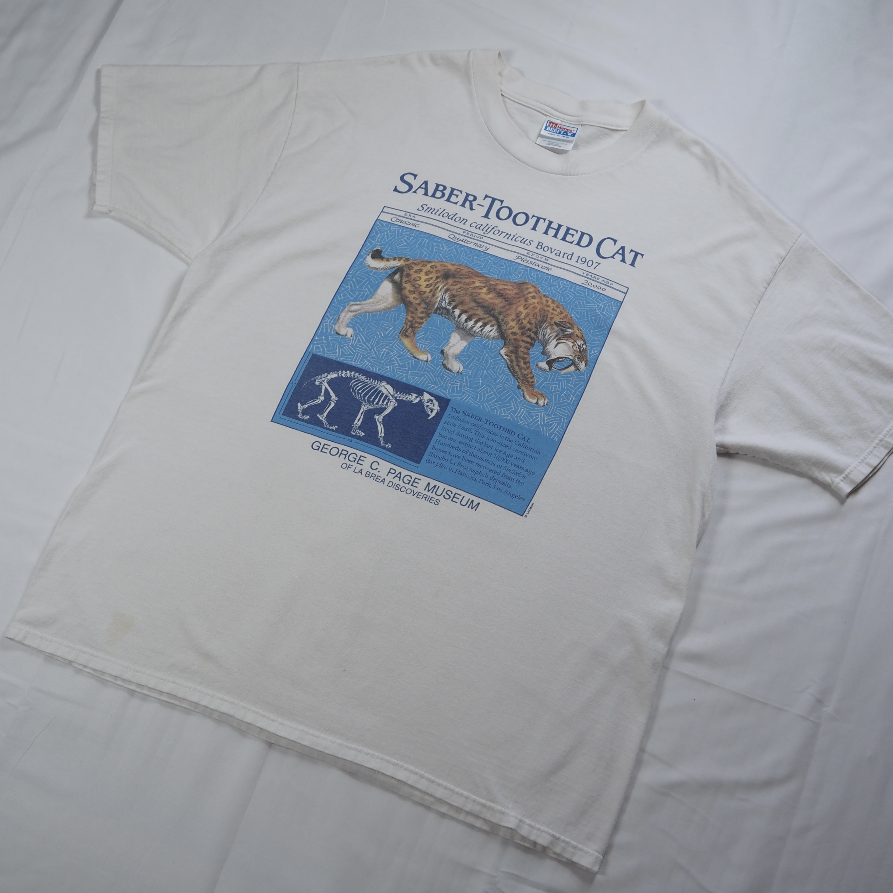 90’s Hanes サーベルタイガーTシャツ XL の画像 2