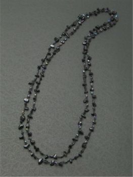 ストーン ビーズロングネックレス オニキス Ethnic Beauty