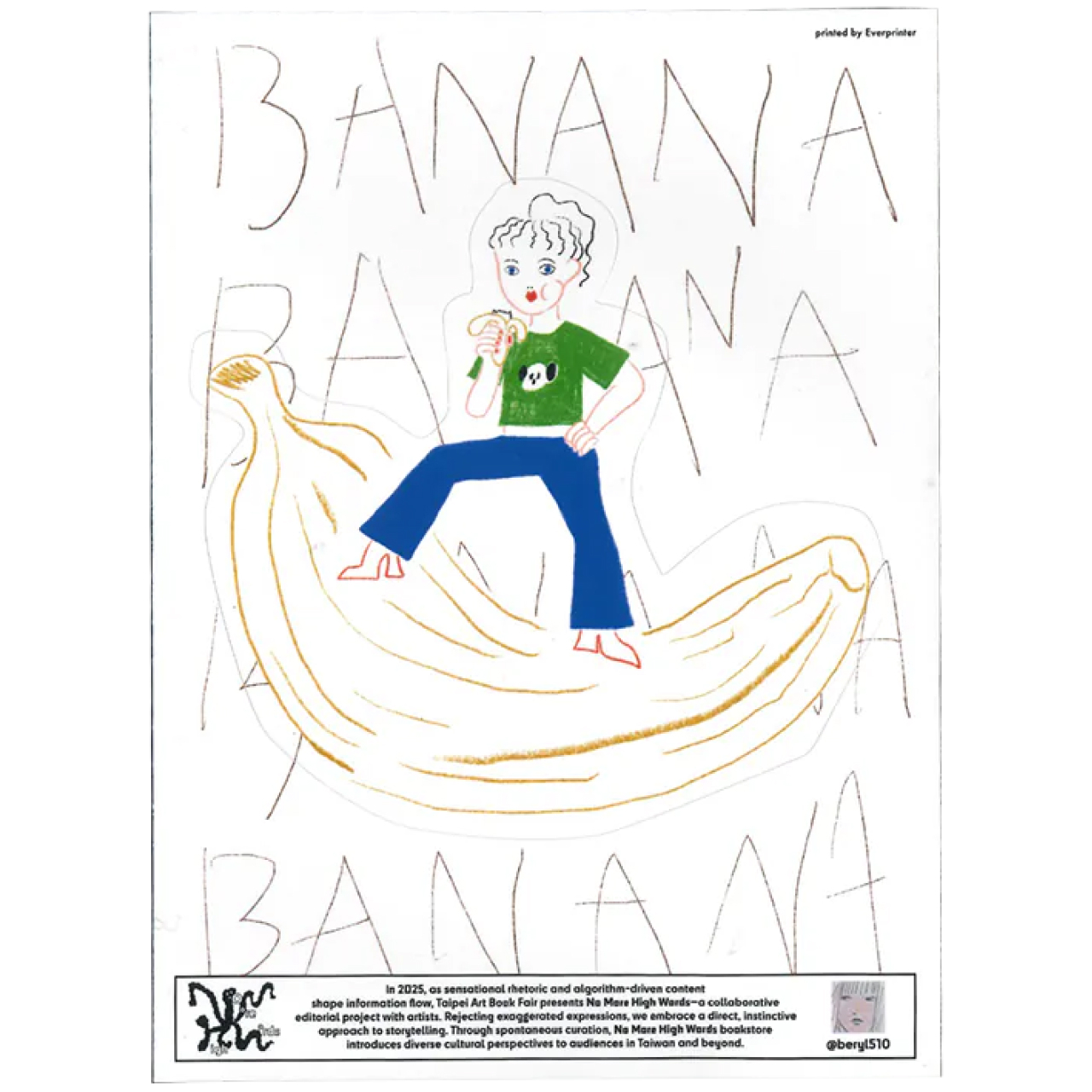 NMHW Artist Collab Taiwan Sticker { Beryl Wu - Banana Lady }