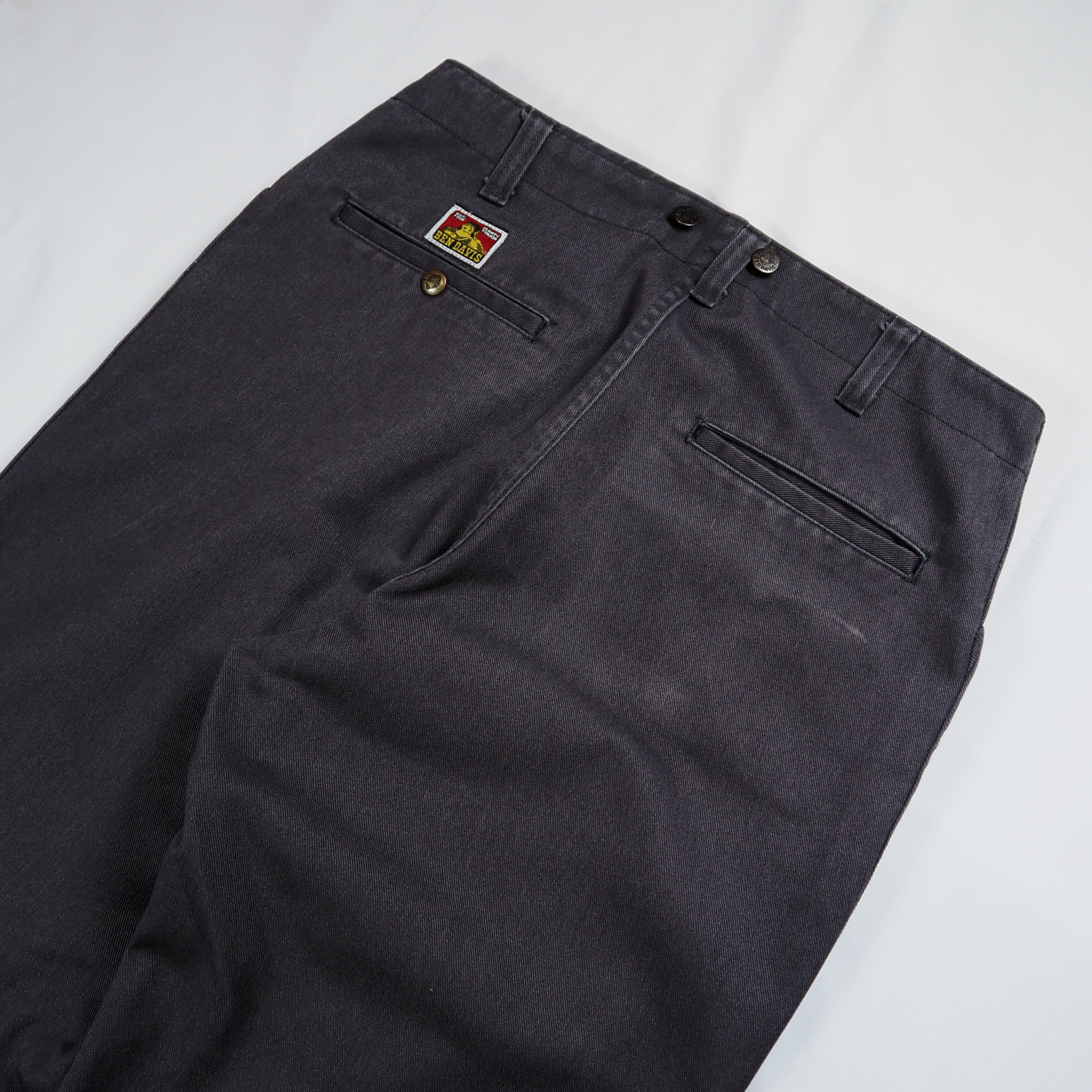 【9/23 20:00入荷】90's〜 Ben Davis ワークパンツ フリスコ チャコールグレー 34×30 の画像 12