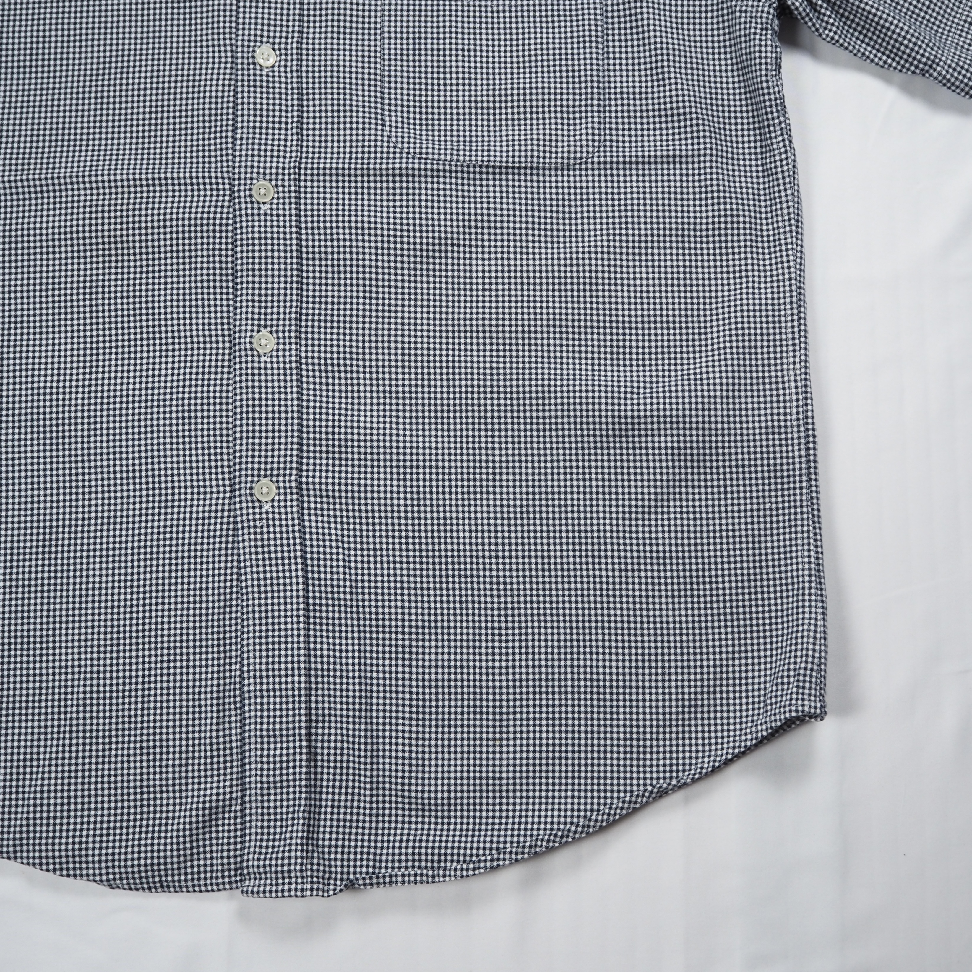 90’s Dockers コットンシャツ ギンガムチェック ブラック Lサイズ の画像 10