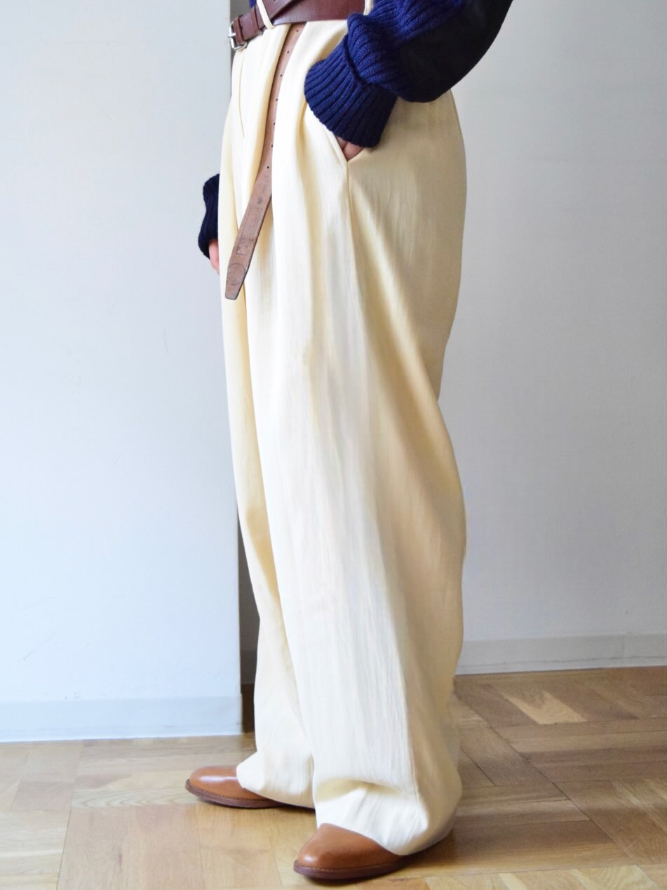 Rayon&Wool Wide trousers の画像 4
