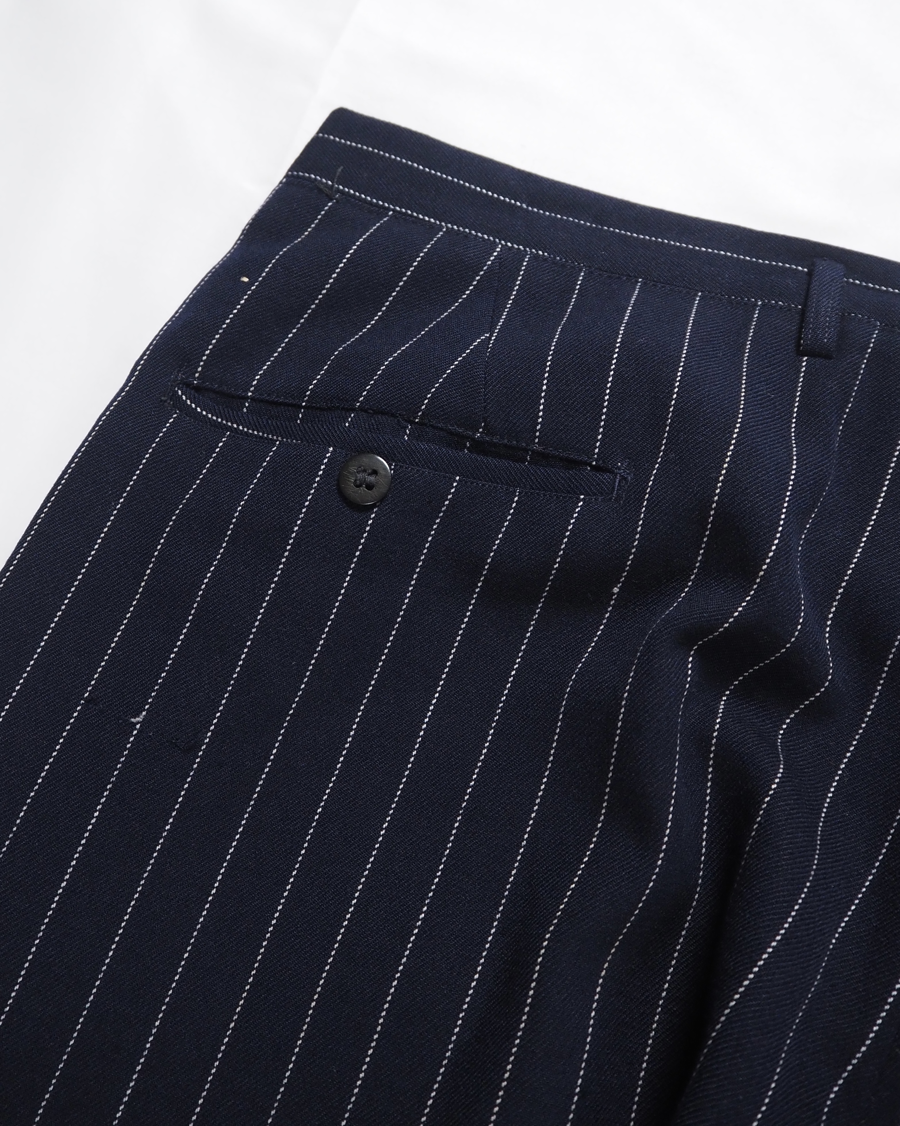 50’s Wool Slacks ストライプ ネイビー×ホワイト の画像 17