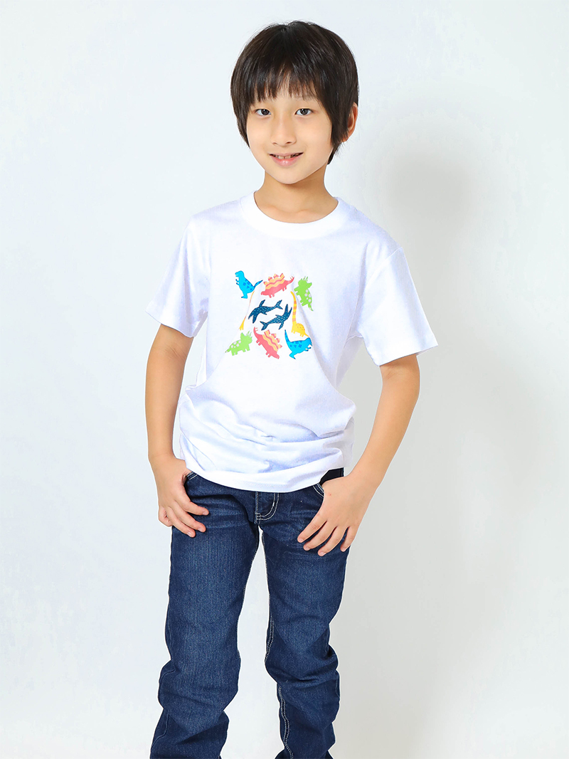 サイズとカラーを好きに選べるオーダーtシャツ 子供から大人まで 恐竜パラダイス 恐竜グッズ通販ショップ Chamaryu