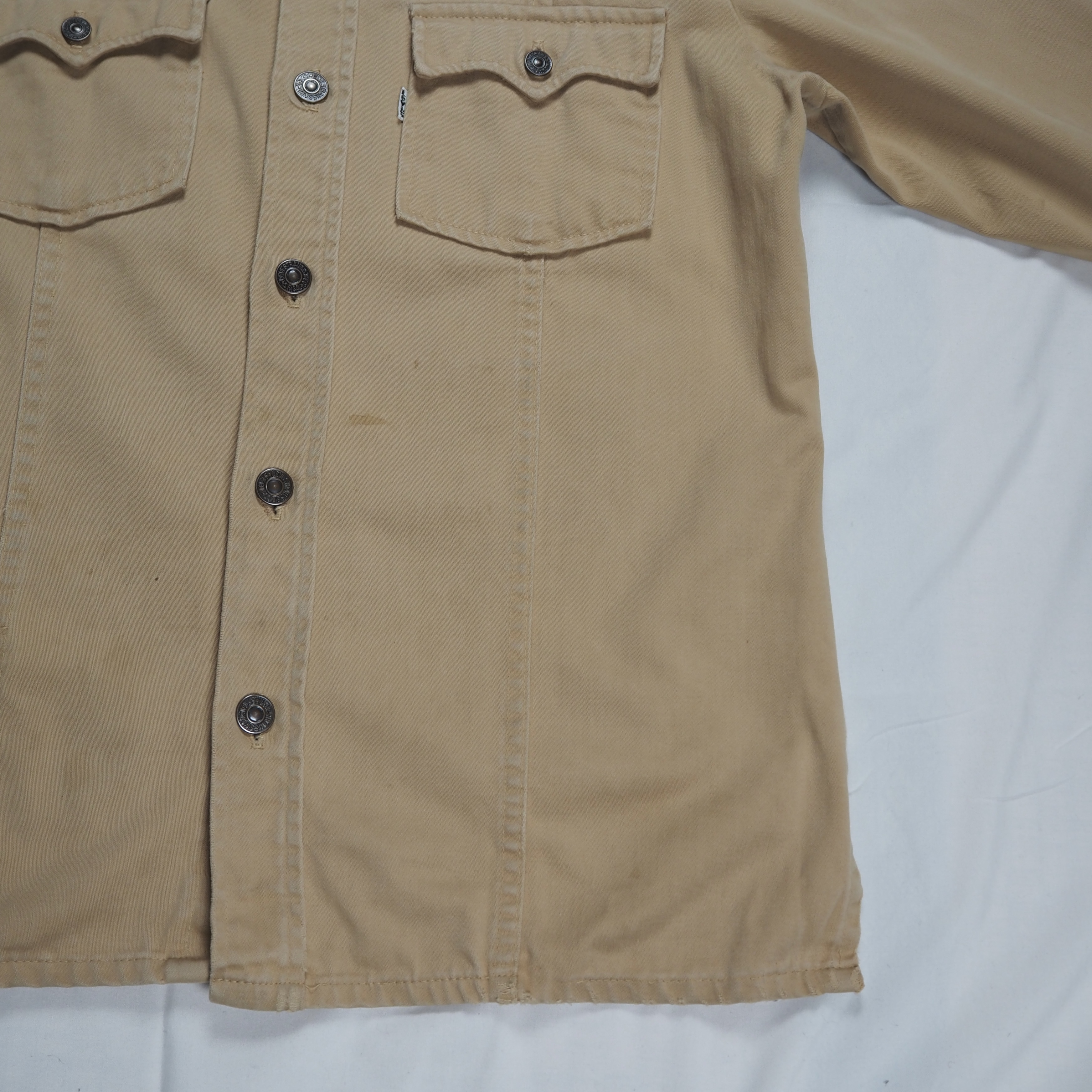 70’s Levi’s ウエスタンシャツ ベージュ ボックスシルエット Mサイズ オンライン限定商品 の画像 6