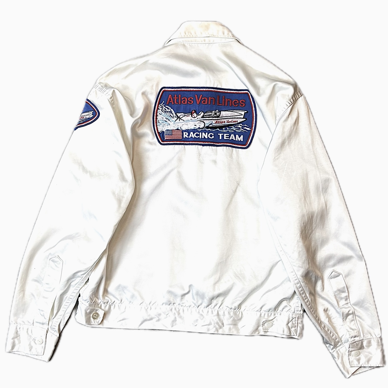 Vintage 70's【HINCHMAN】"Atlas Van Lines" Satin Lacing Jacket