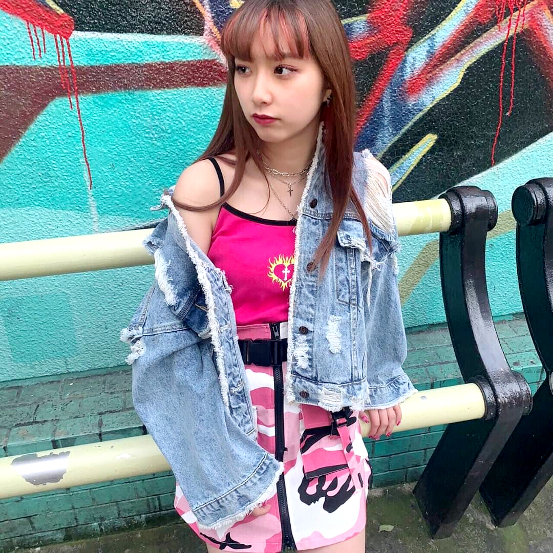 Youtuber さくらちゃん着用 ベルト付きカモフラスカート Volcan Aphrodite