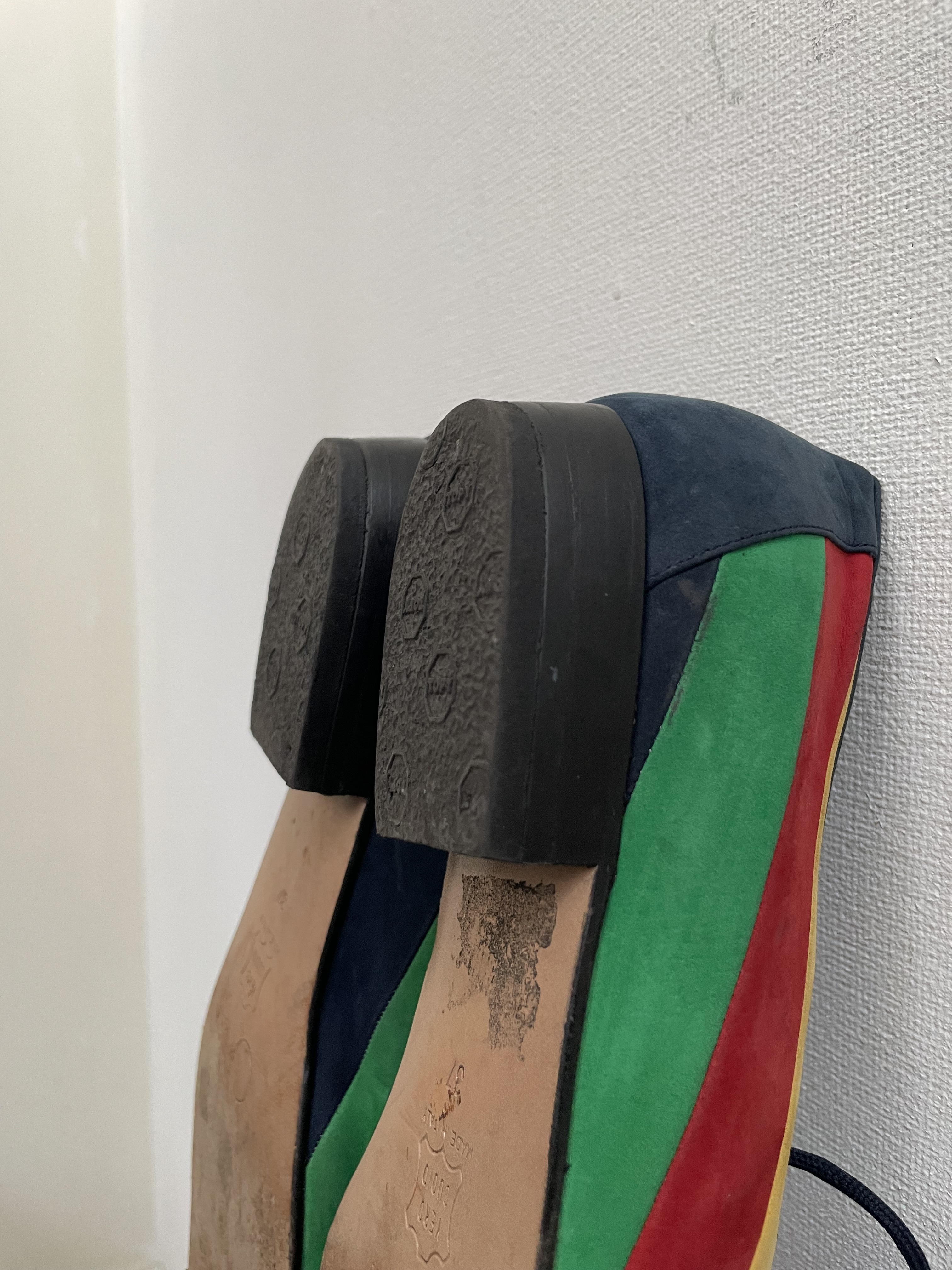 Vintage multicolored suede shoes の画像 9