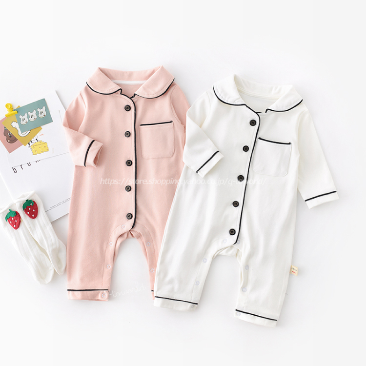 60 90 パジャマ ルームウェア 上下セット 全２色 ベビー服 韓国風 可愛い 男の子 女の子 ベビー 子供服 Q Toworld キュートワールド 子供服 メール便は何点でも送料の合計は280円