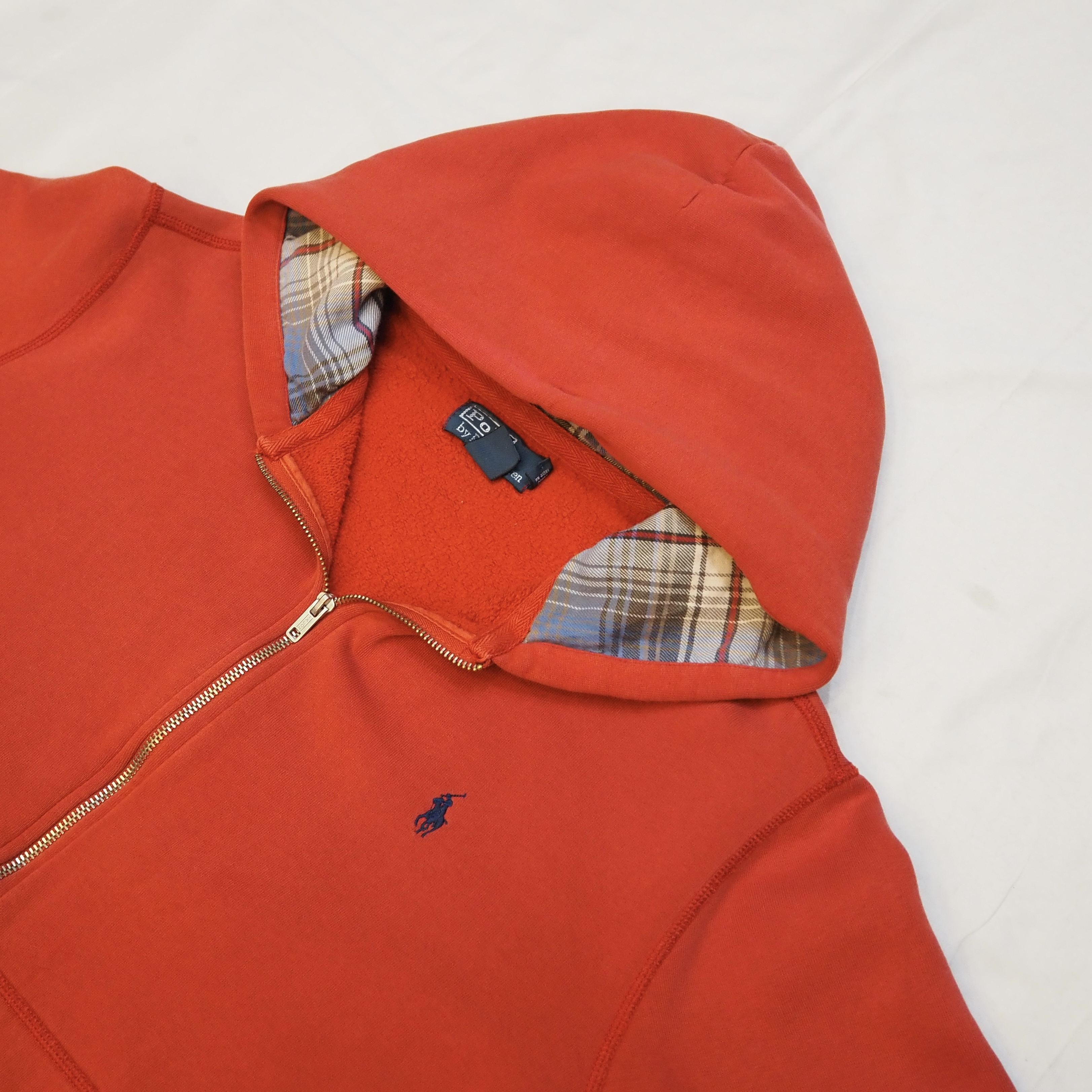 90’s Ralph Lauren ジップフーディ XL レッド の画像 6