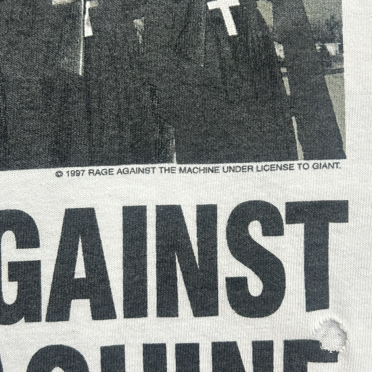 90s Rage Against The Machine フォトロゴ Tシャツ グランジ フェード Fits XL の画像 6