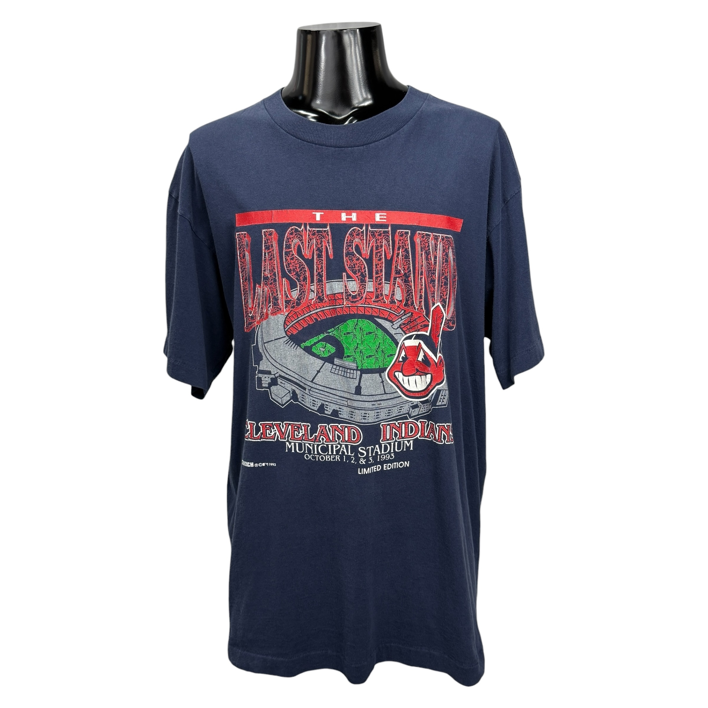 【MLB】クリーブランド・インディアンス “THE LAST STAND MUNICIPAL STADIUM” 90’s Vintage Tシャツ