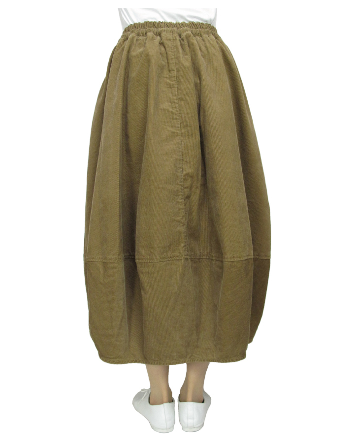 cord cocoon skirt Lot:35310 - 画像2