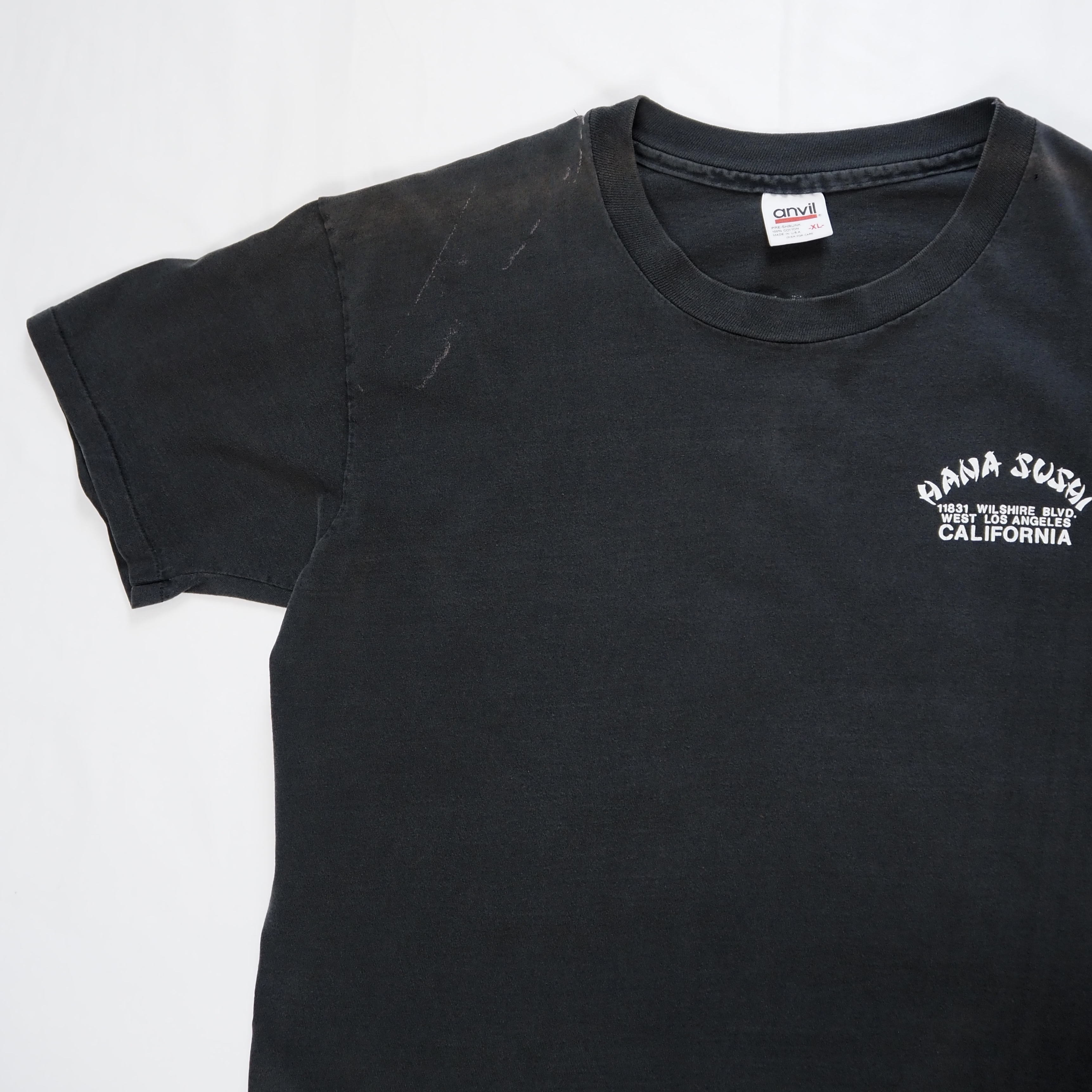90’s Anvil Tシャツ 寿司 ブラックフェード の画像 16